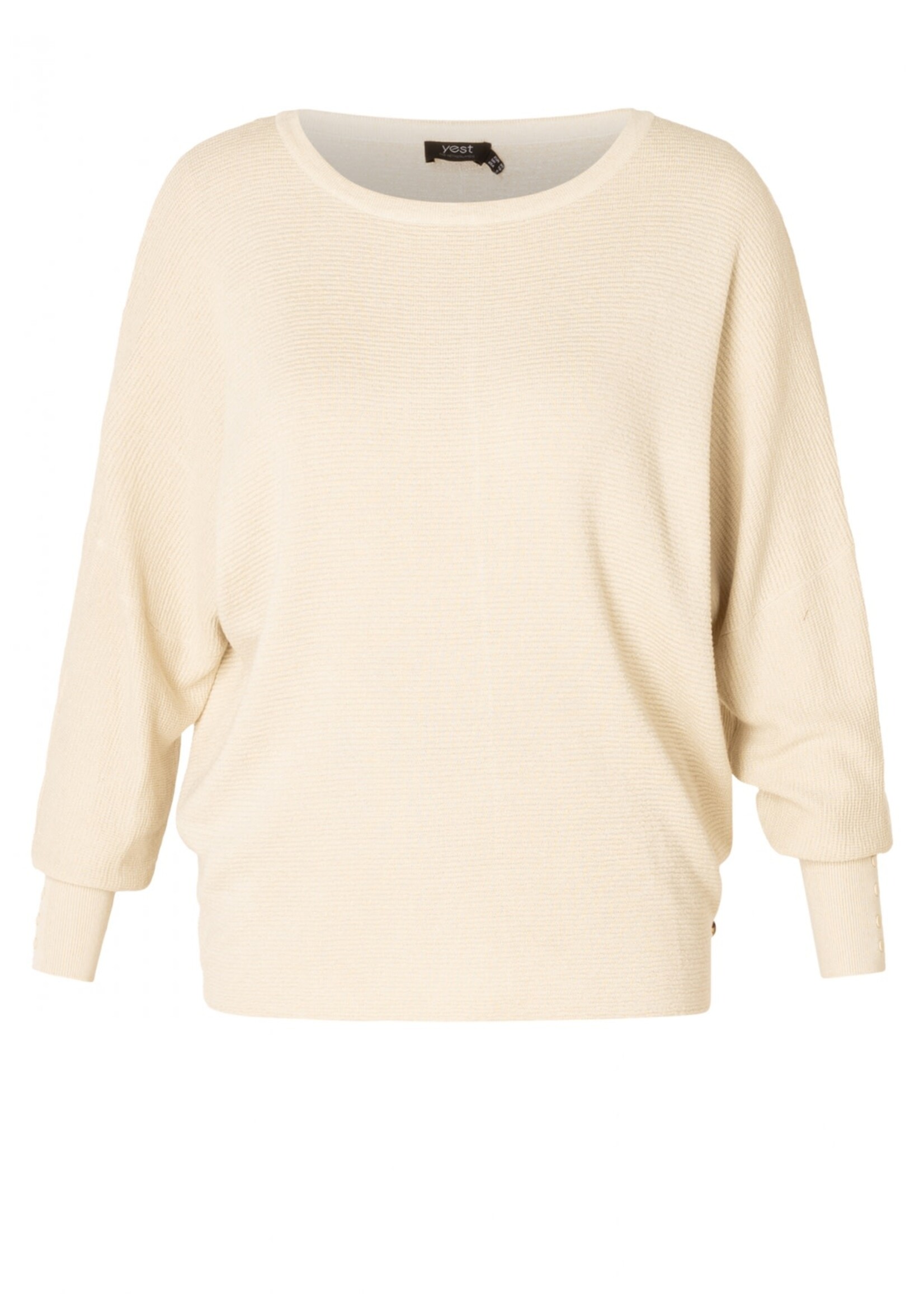 Yest Curve Yest Curve sweater Gemina – winters roomwit met subtiele glitter (A005829)