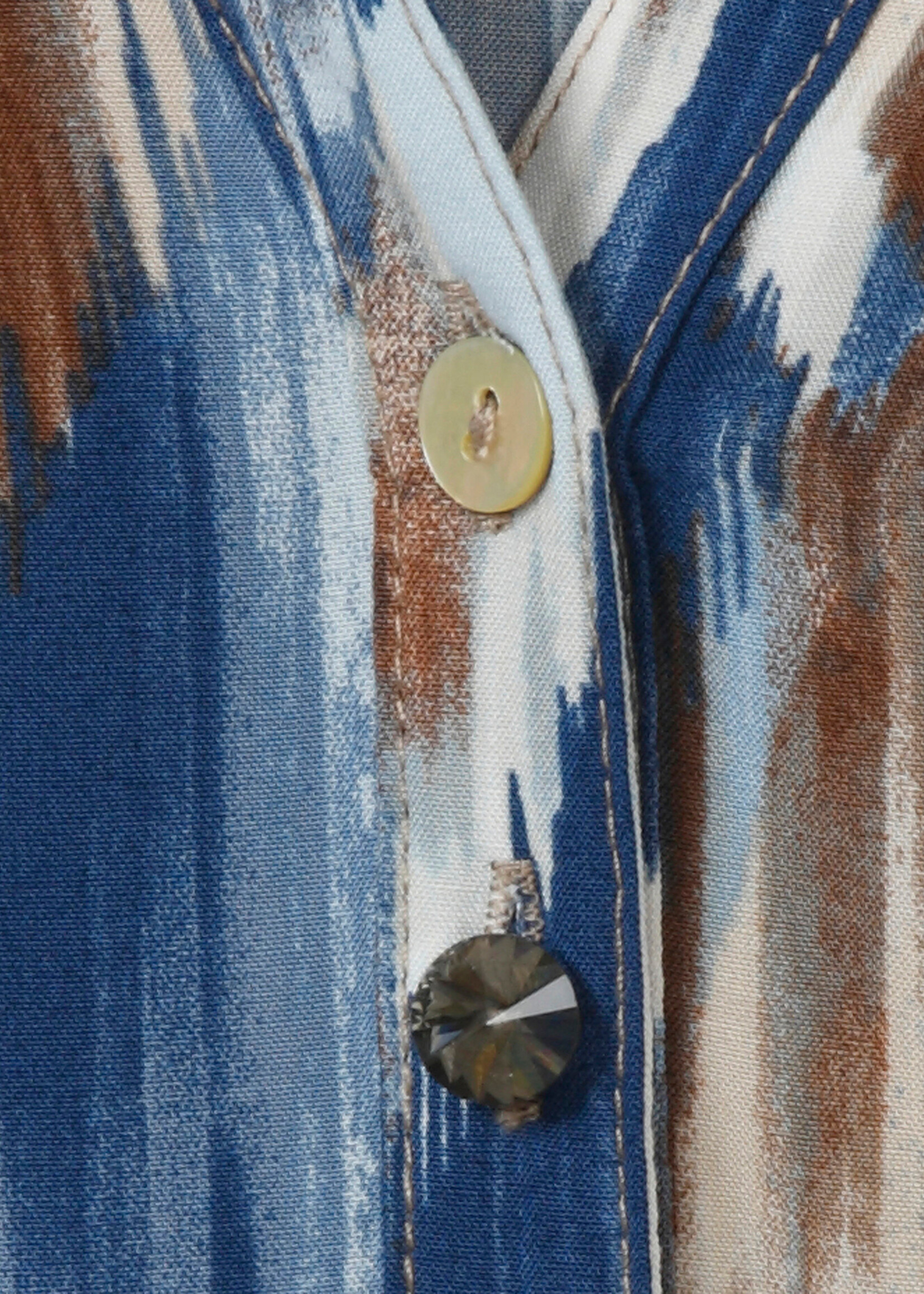 Via Appia Via Appia blouse – blauw/bruin print (2515901)