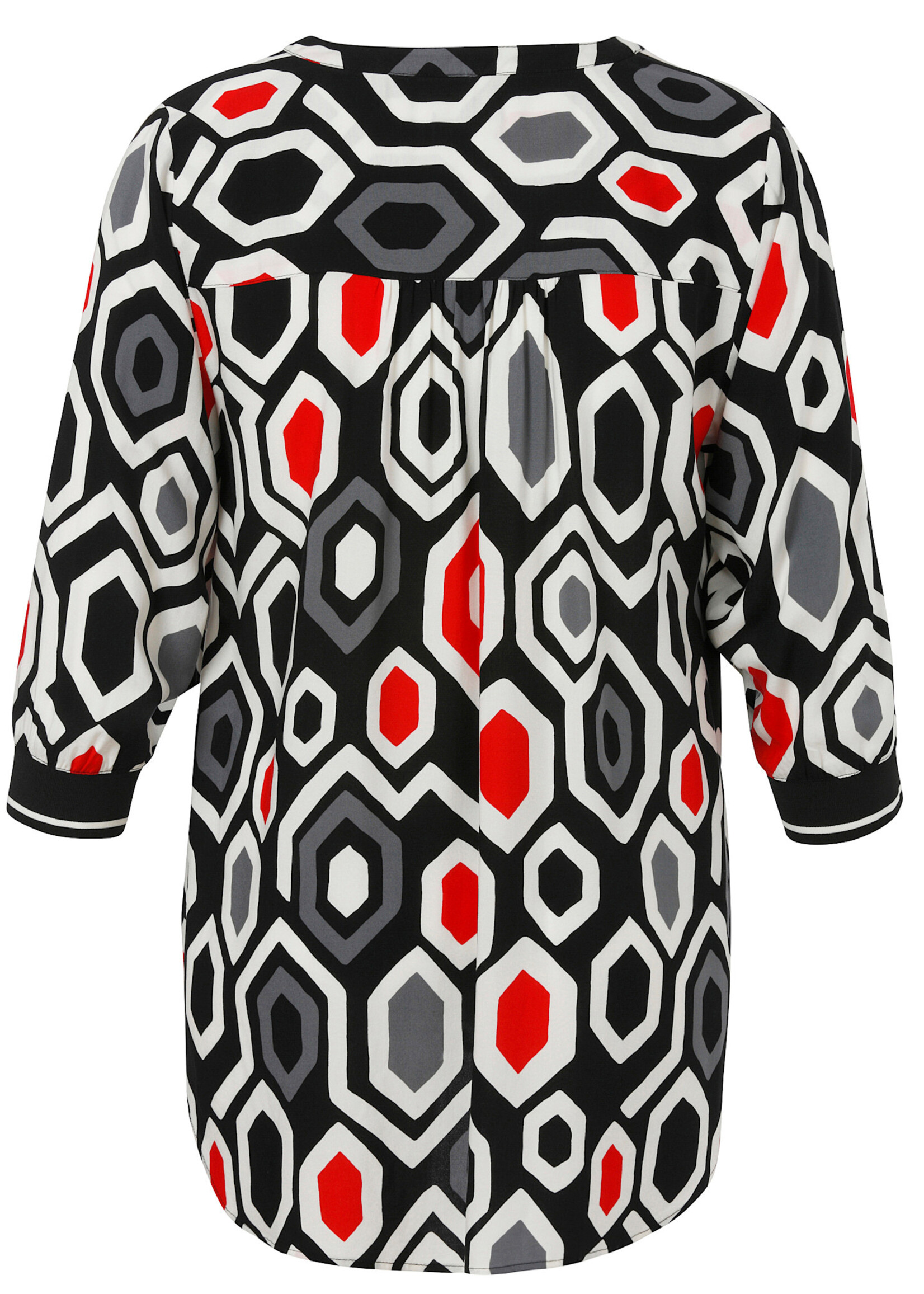 Via Appia Via Appia Due tuniek – geometrische print in zwart, wit, grijs en rood