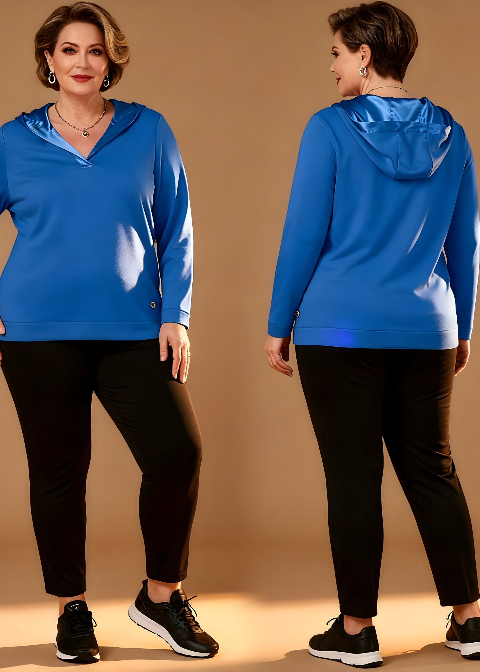 Frapp Frapp shirt in kobaltblauw – sporty chic en stijlvol