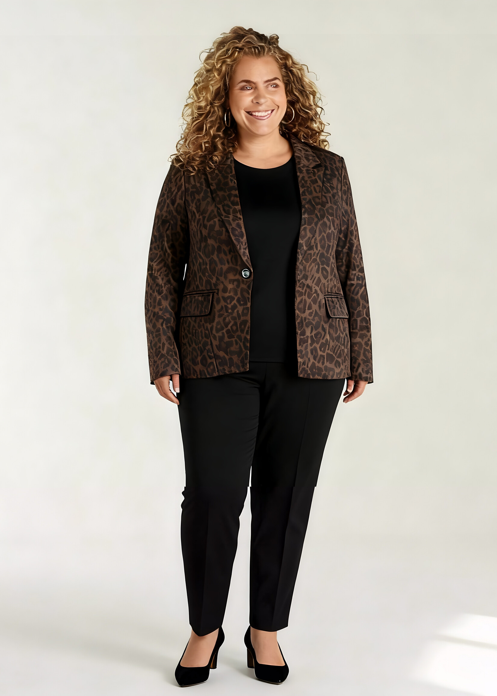 Yest Curve Yest Curve blazer Genevieve – subtiele panterprint (A005805)