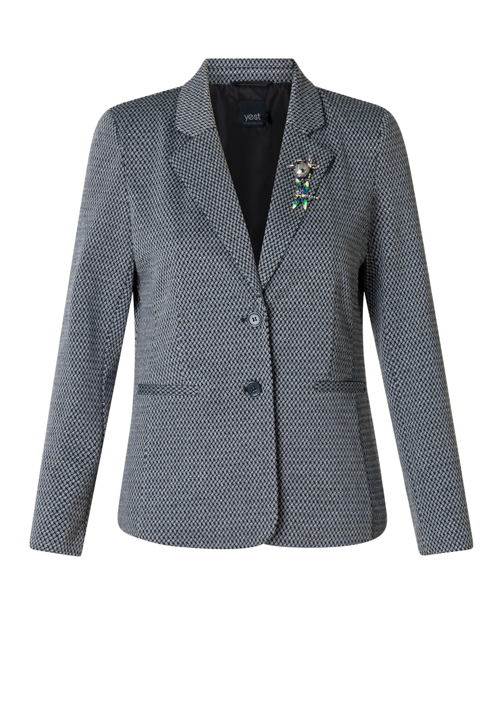 Yest Curve Yest Curve blazer Helga – subtiele ruit en moderne elegantie