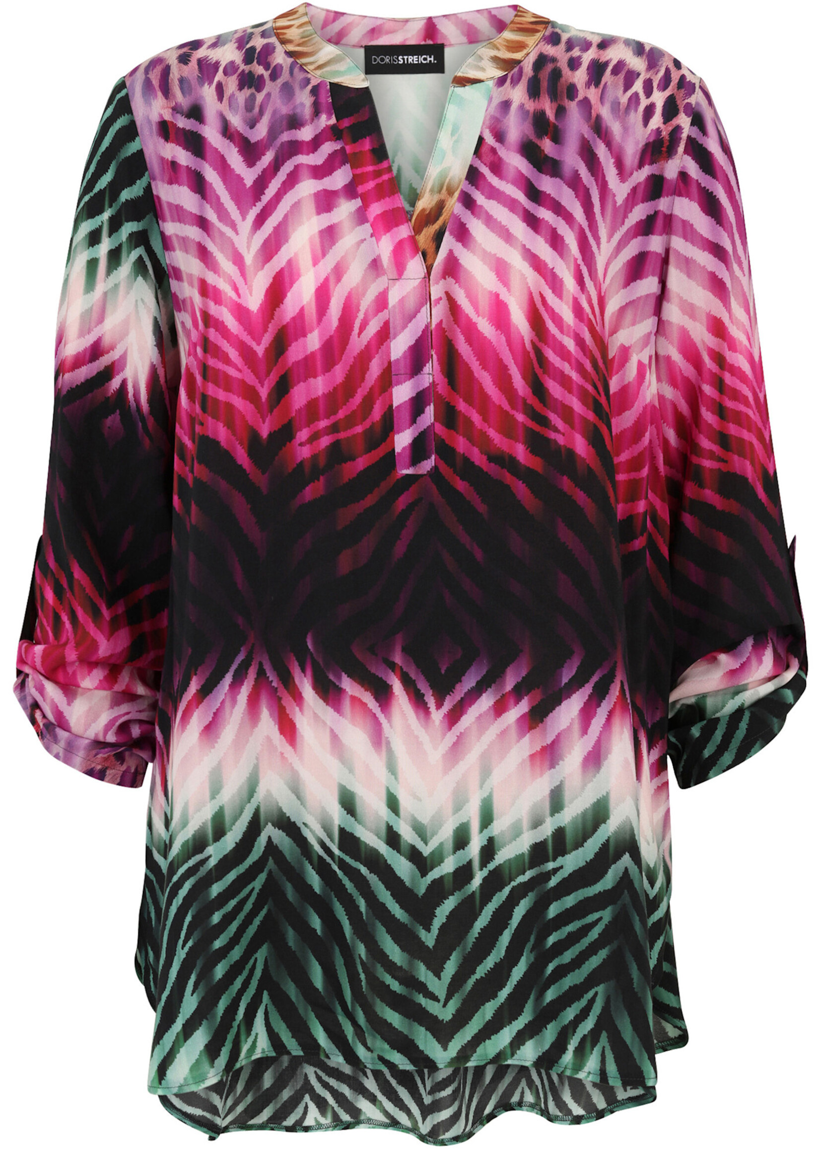 Doris Streich Doris Streich lange blouse – kleurrijke print en moderne pasvorm
