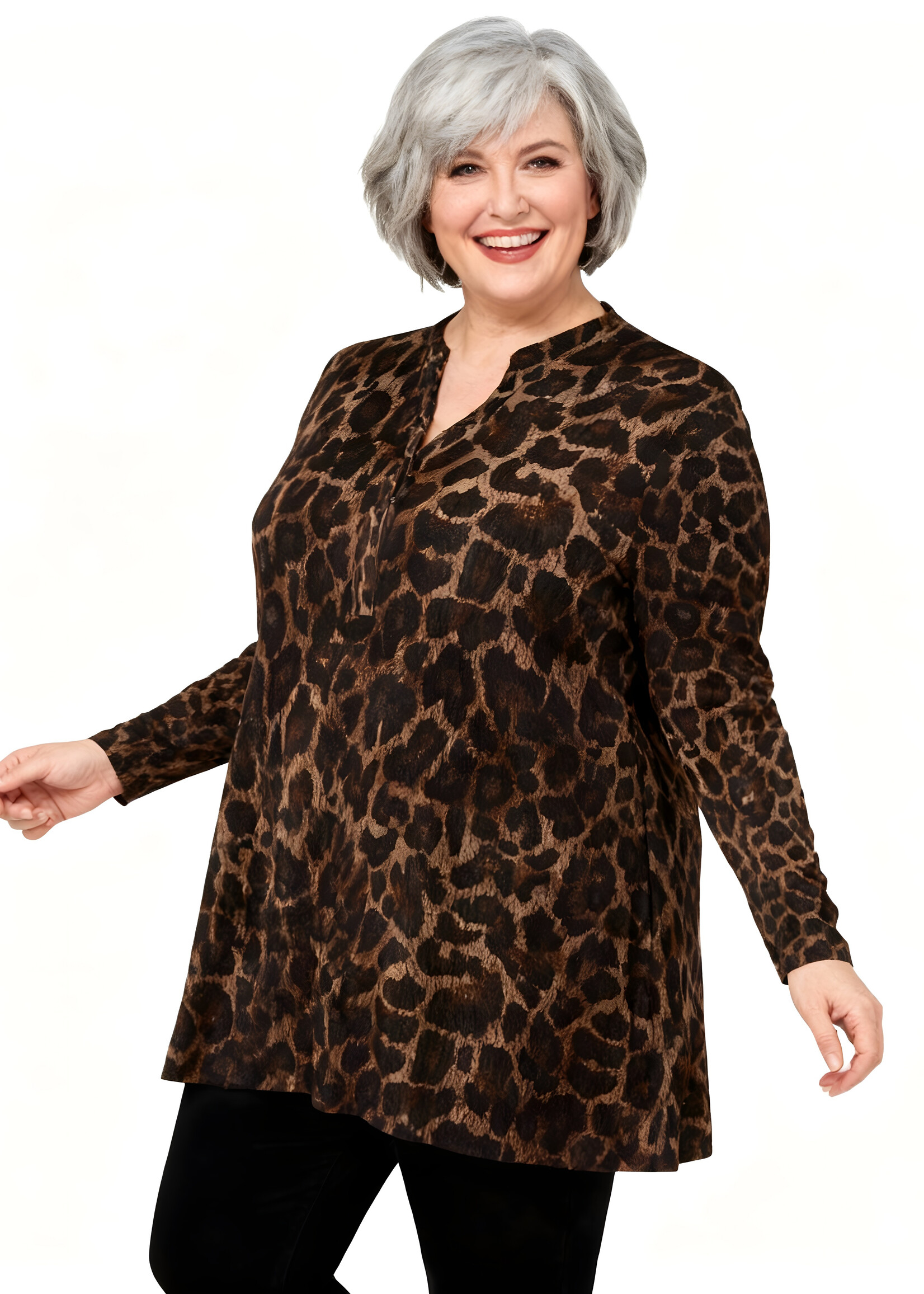 Yest Curve Yest Curve Tuniek in groen – stijlvol plus size design