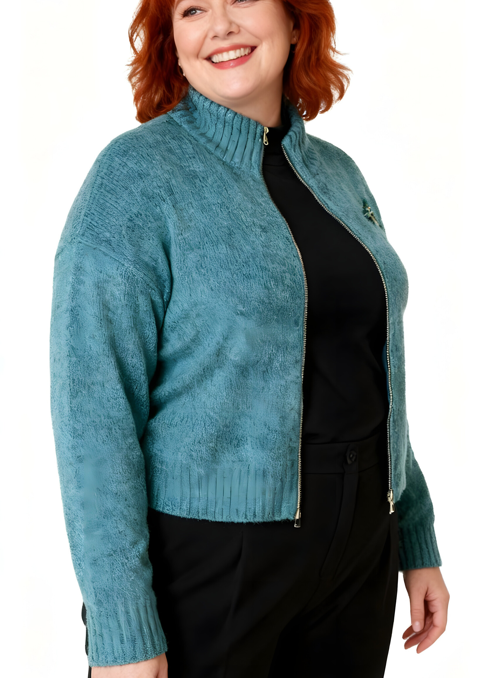 Yest Curve Yest Curve vestje – aquakleur met libellebroche, stijlvol en modern