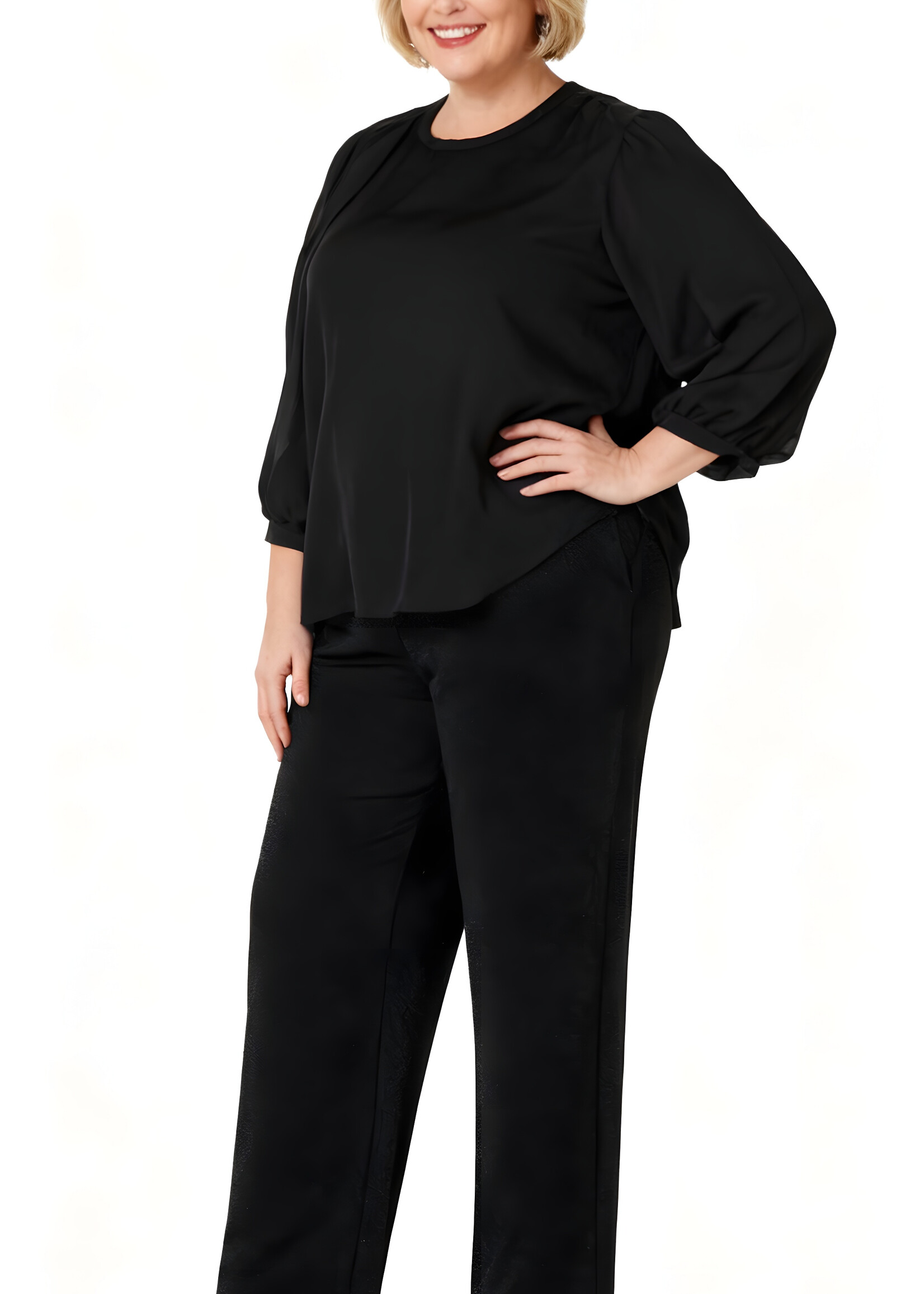 Yest Curve Yest Curve broek Nadeche Essential – feestelijk met subtiele glans