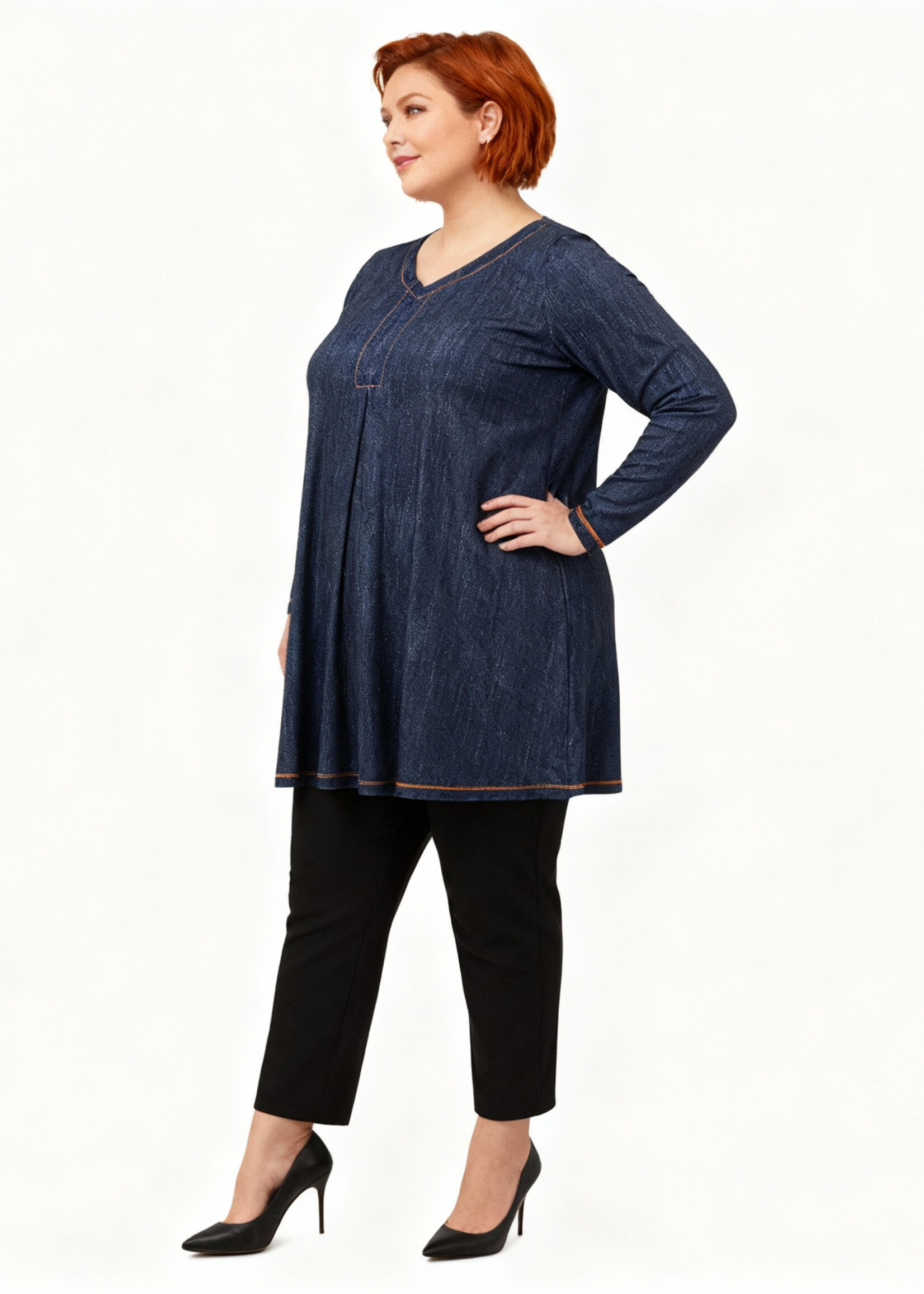 Yoek Yoek Tuniek in Denim Dolce – soepel, stijlvol en flatterend