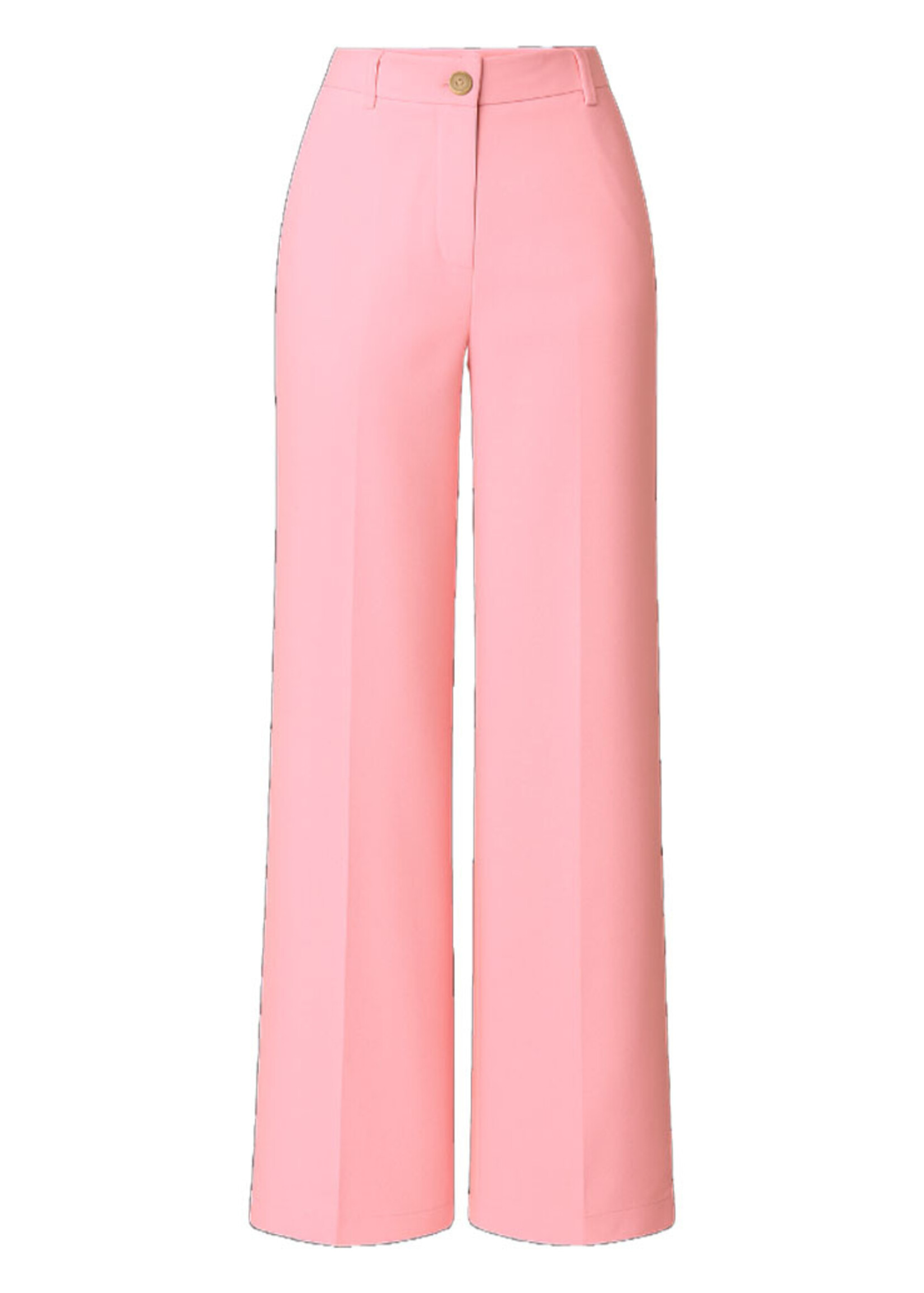 Base Level Curvy roek Yunia – zachtroze plus size jersey broek met rechtee pijp