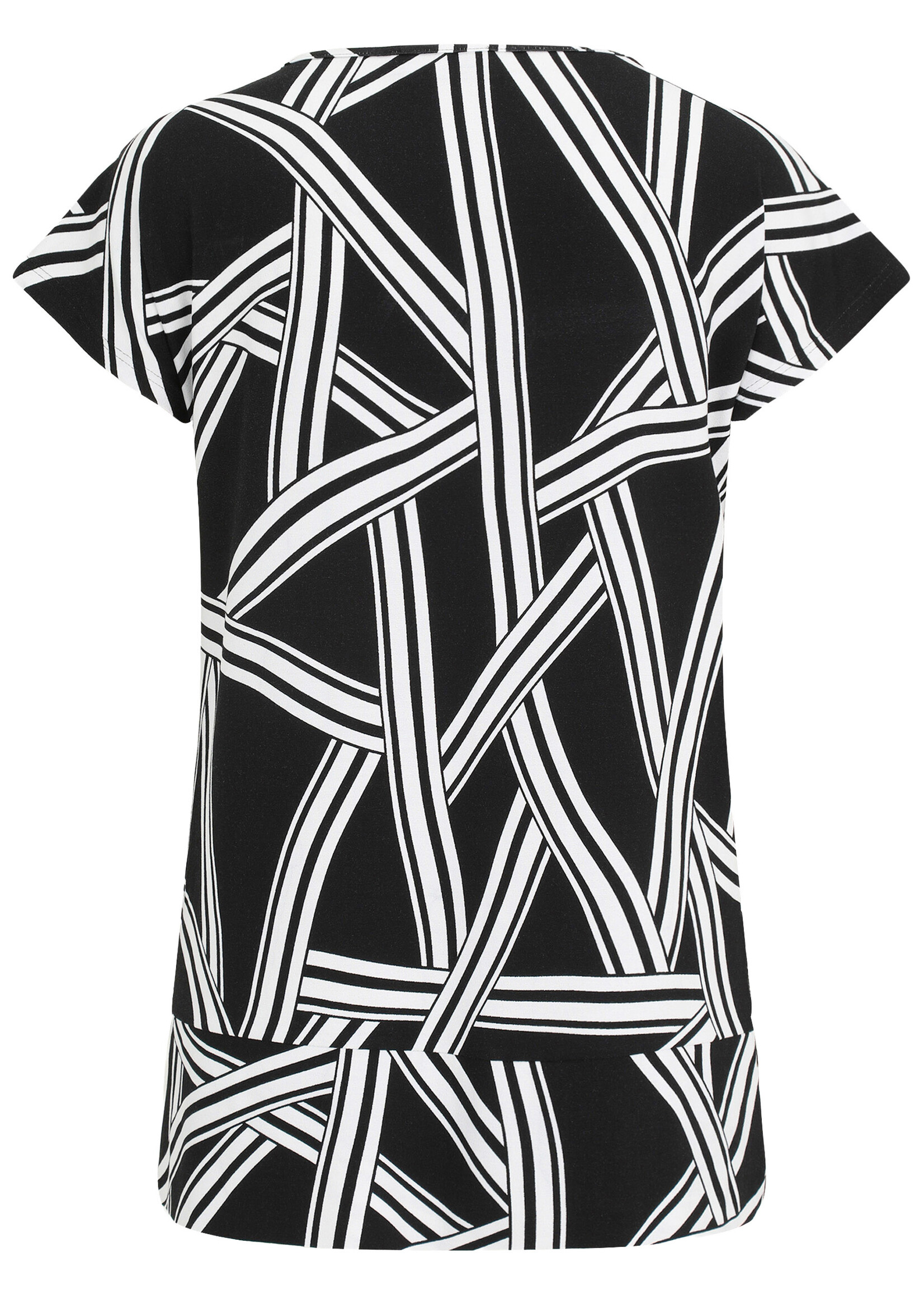 Doris Streich Doris Streich shirt met grafische print – lichte A-lijn, aangeknipt mouwtje en comfortabele viscose stretch