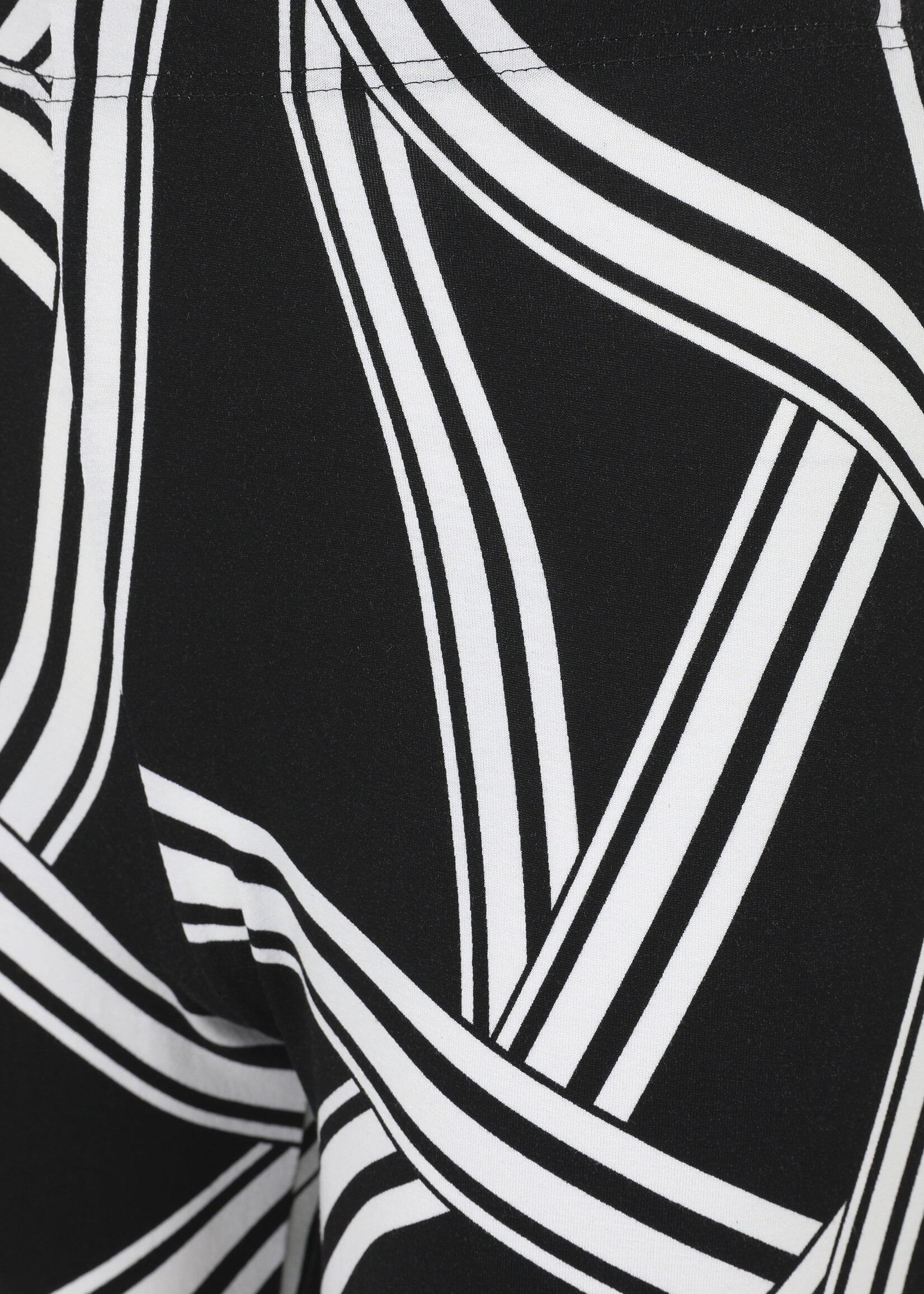 Doris Streich Broek Doris StreichDoris Streich broek met grafische print – comfortabele stretch broek met rechte pijp – zwart/wit (809284)