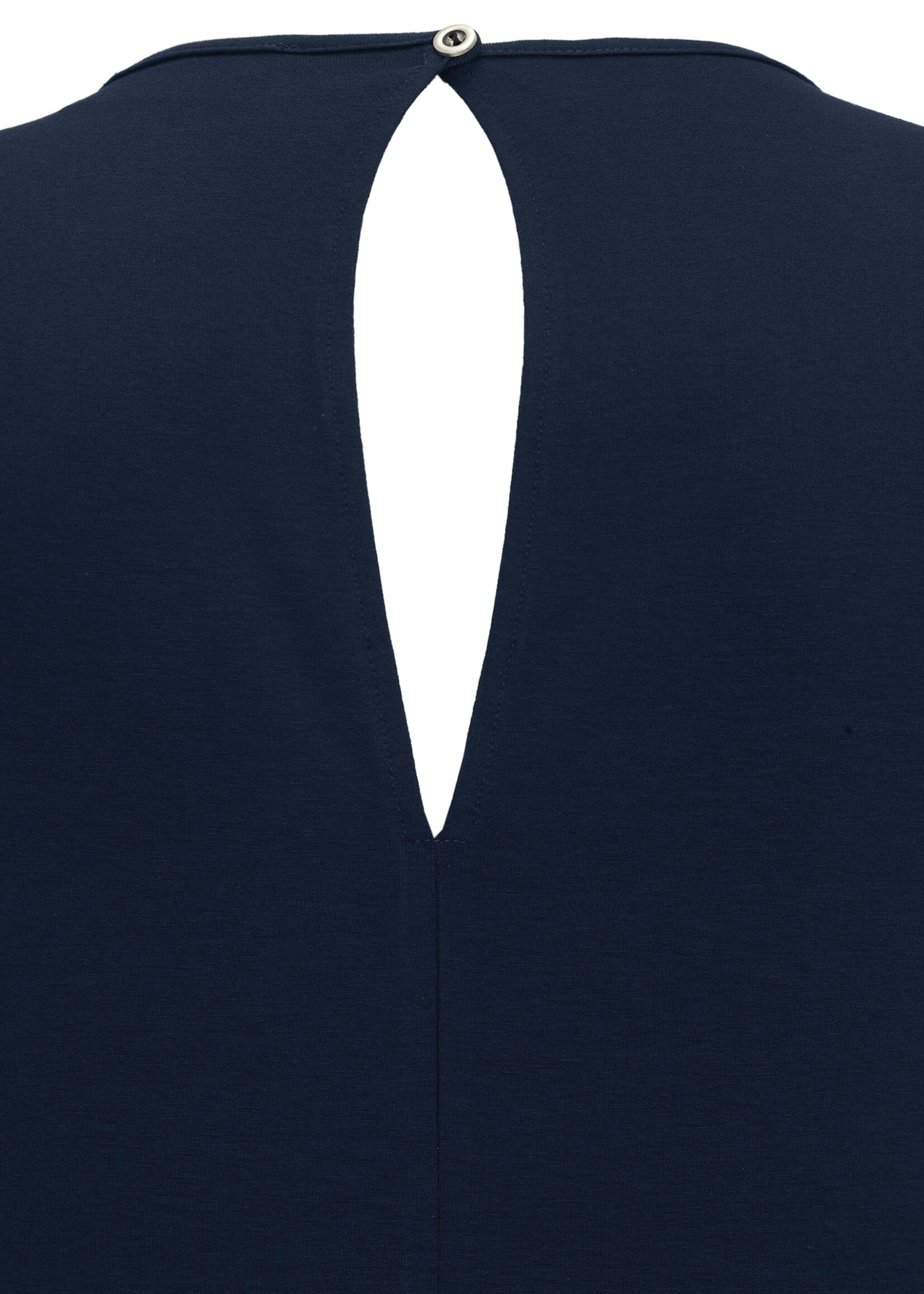 Doris Streich Doris Streich jumpsuit in marine met witte zijpanelen – elegant, slankmakend & feestelijk