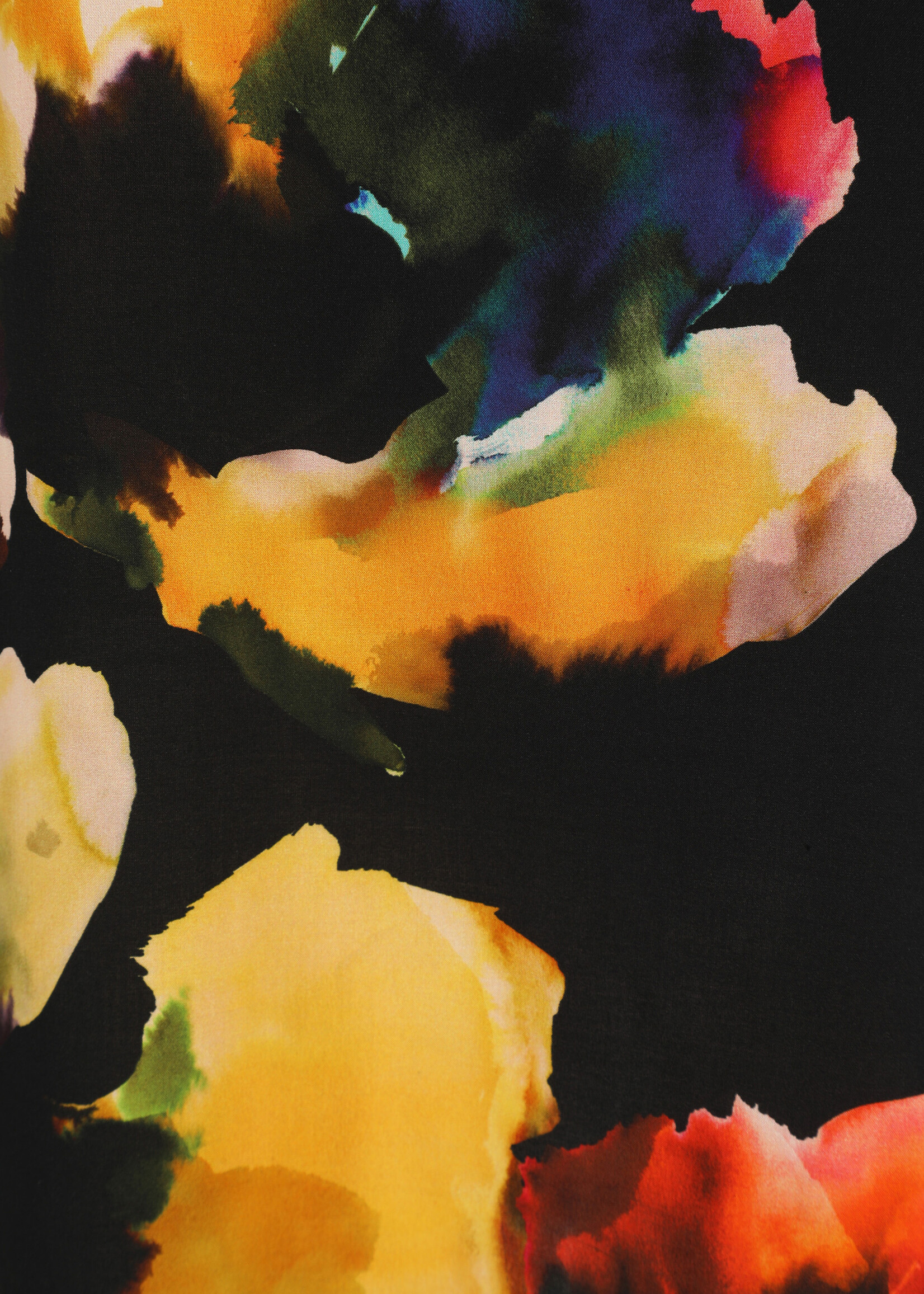 Doris Streich Blouse Doris Streich 228312 – soepele viscose blouse met abstracte bloemenprint en V-hals