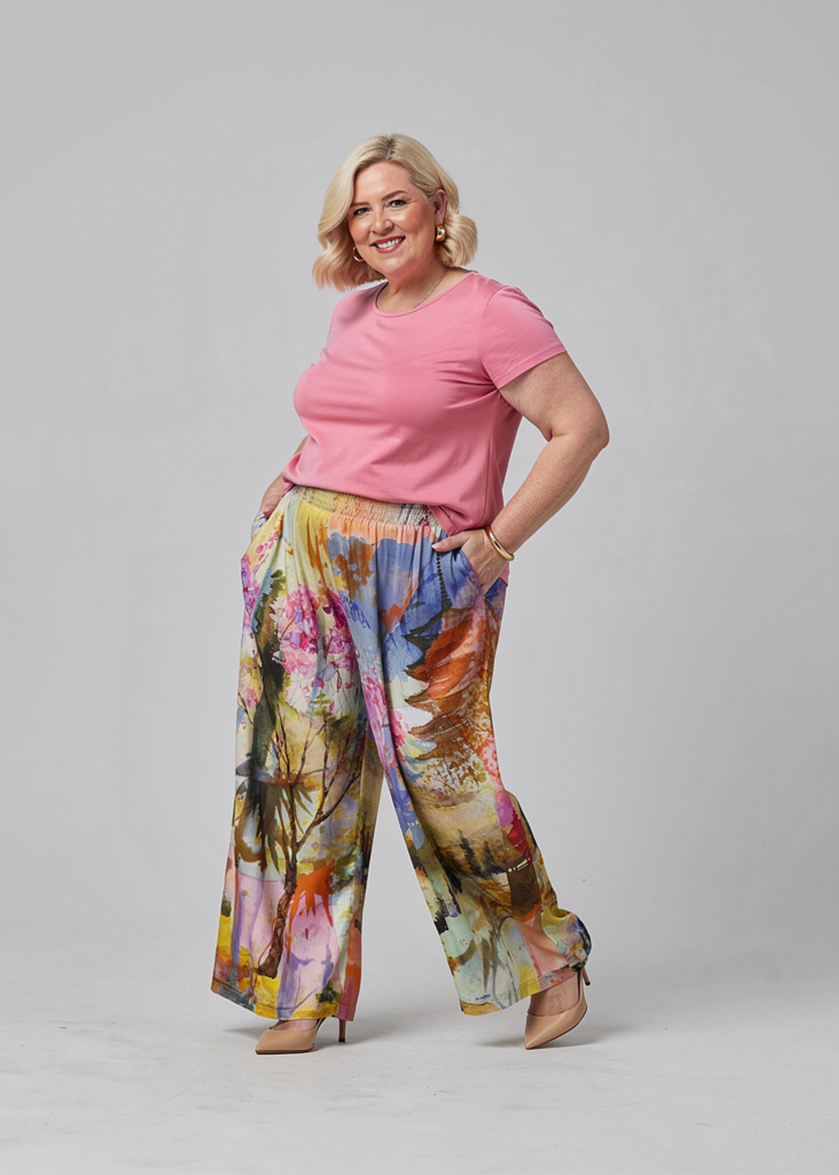 Orientique Orientique Broek Digital (76073) – Wijde Pijpen & Artistieke Print