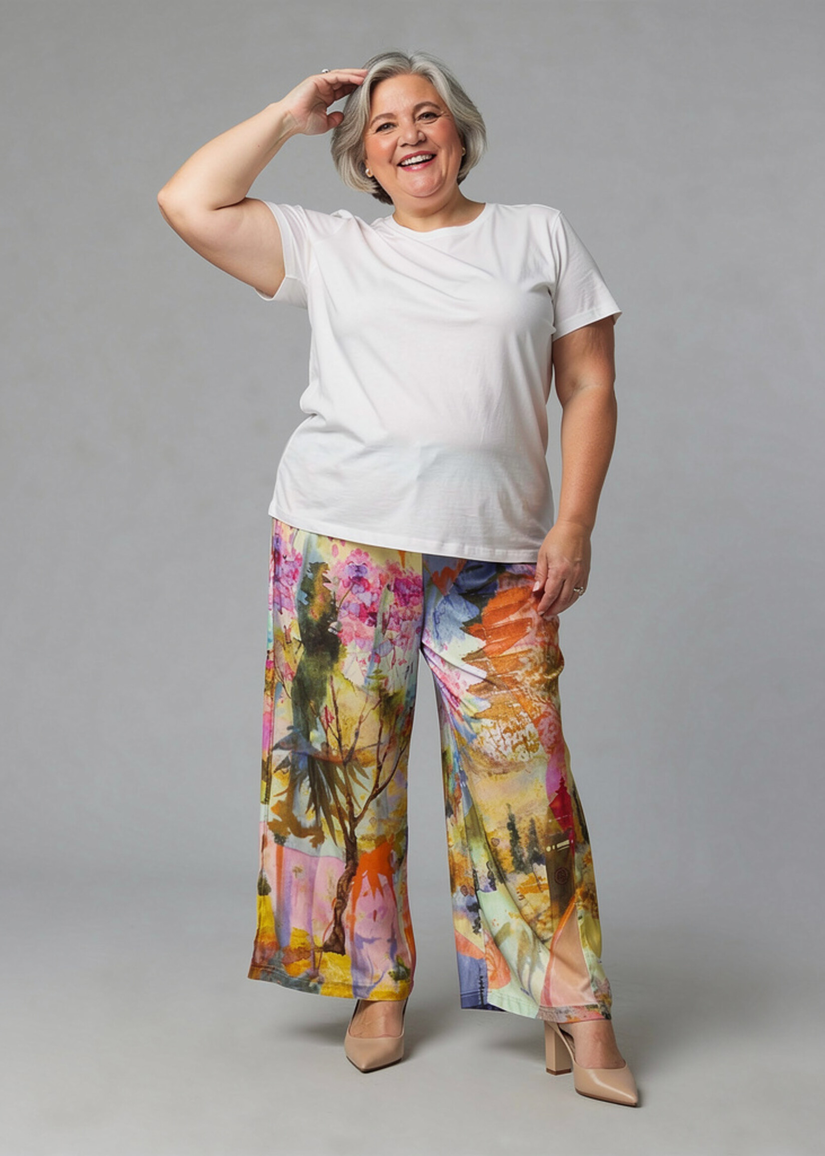 Orientique Orientique Broek Digital (76073) – Wijde Pijpen & Artistieke Print