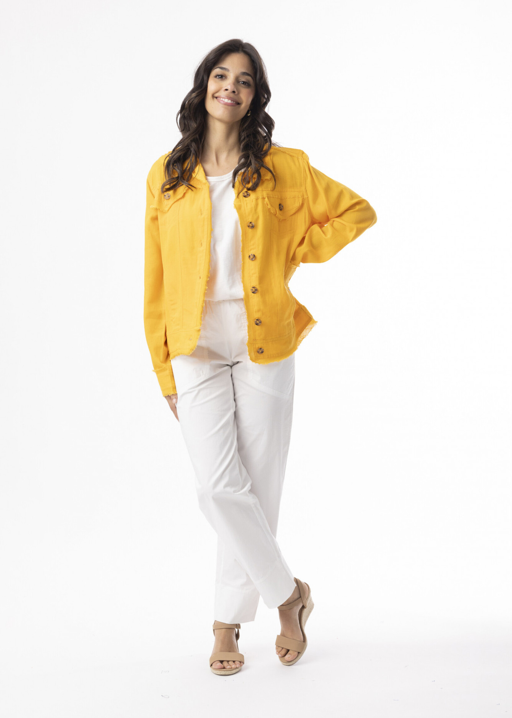 Orientique Orientique Linnenmix Jasje (62770) – Gerafelde Randjes & Comfort