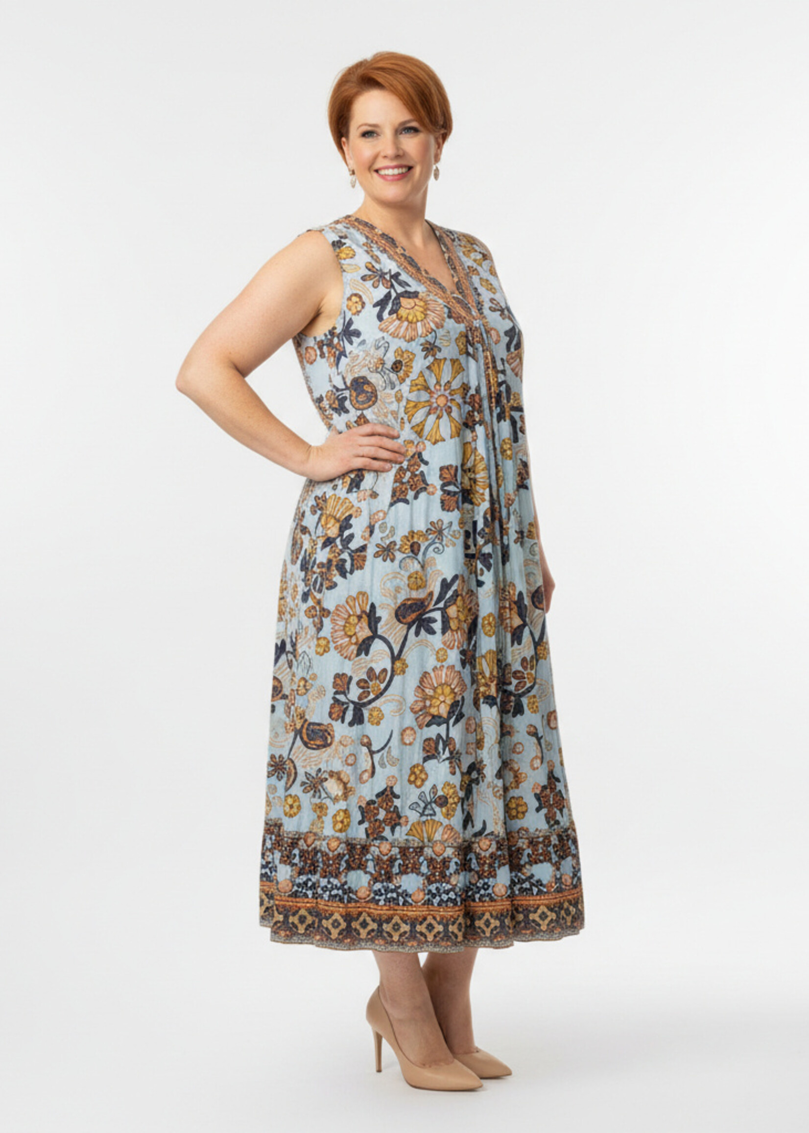 Orientique Orientique Jurk Macieo (61731) – 100% Organisch Katoen & Mouwloos