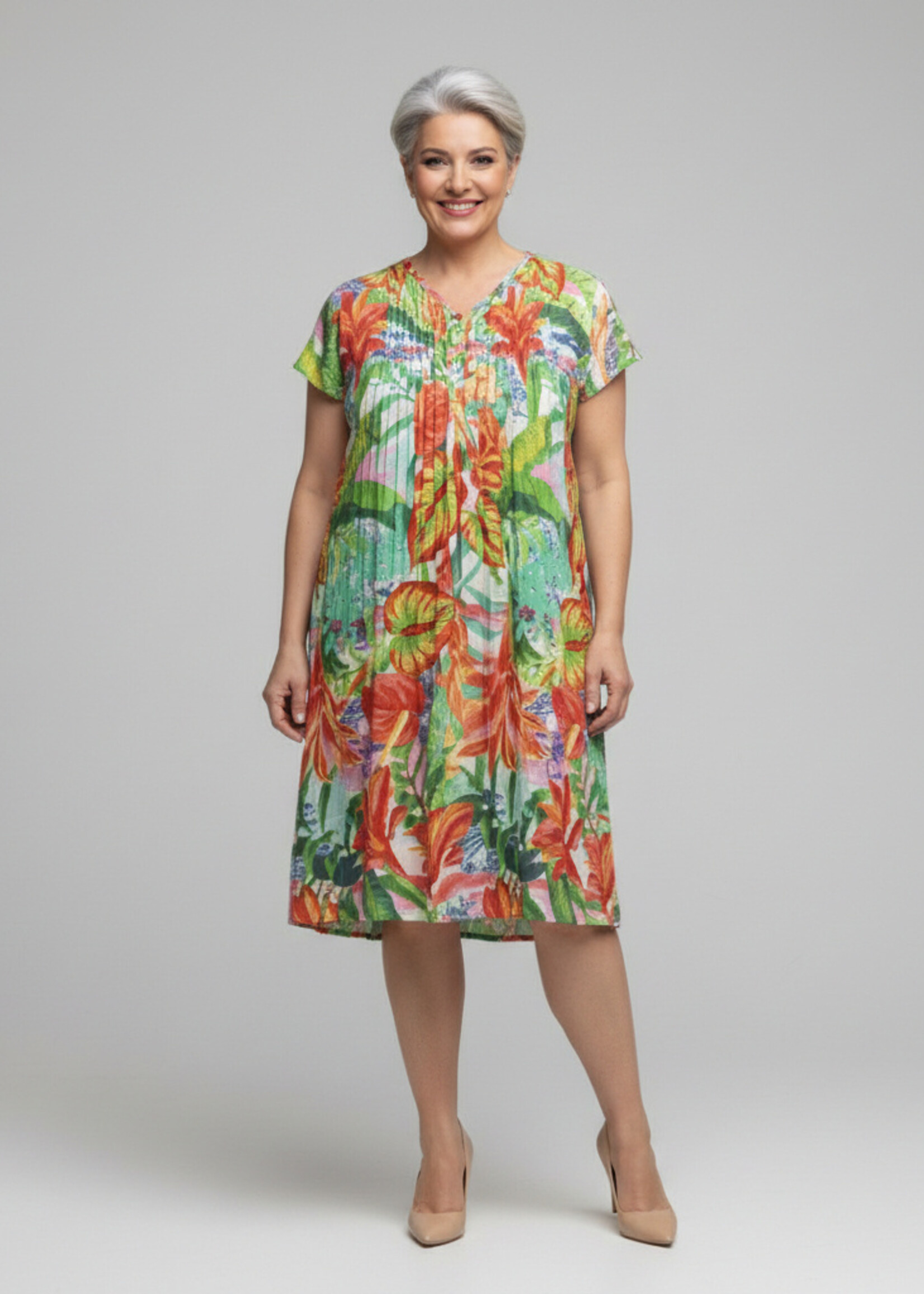 Orientique Orientique Jurk Equador Easyfit - Luchtige Zomerjurk van 100% Biologisch Katoen