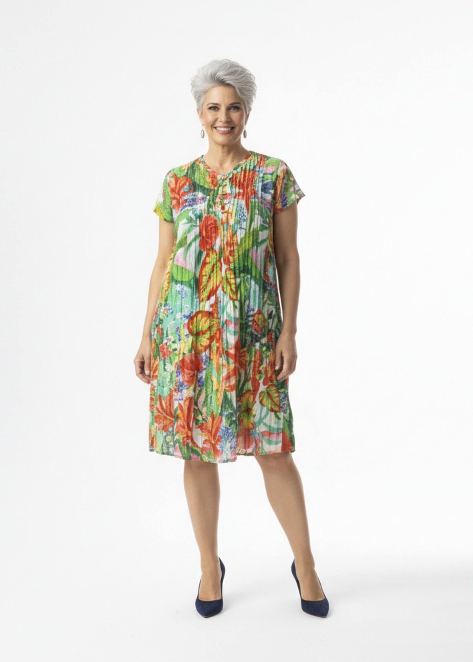 Orientique Orientique Jurk Equador Easyfit - Luchtige Zomerjurk van 100% Biologisch Katoen