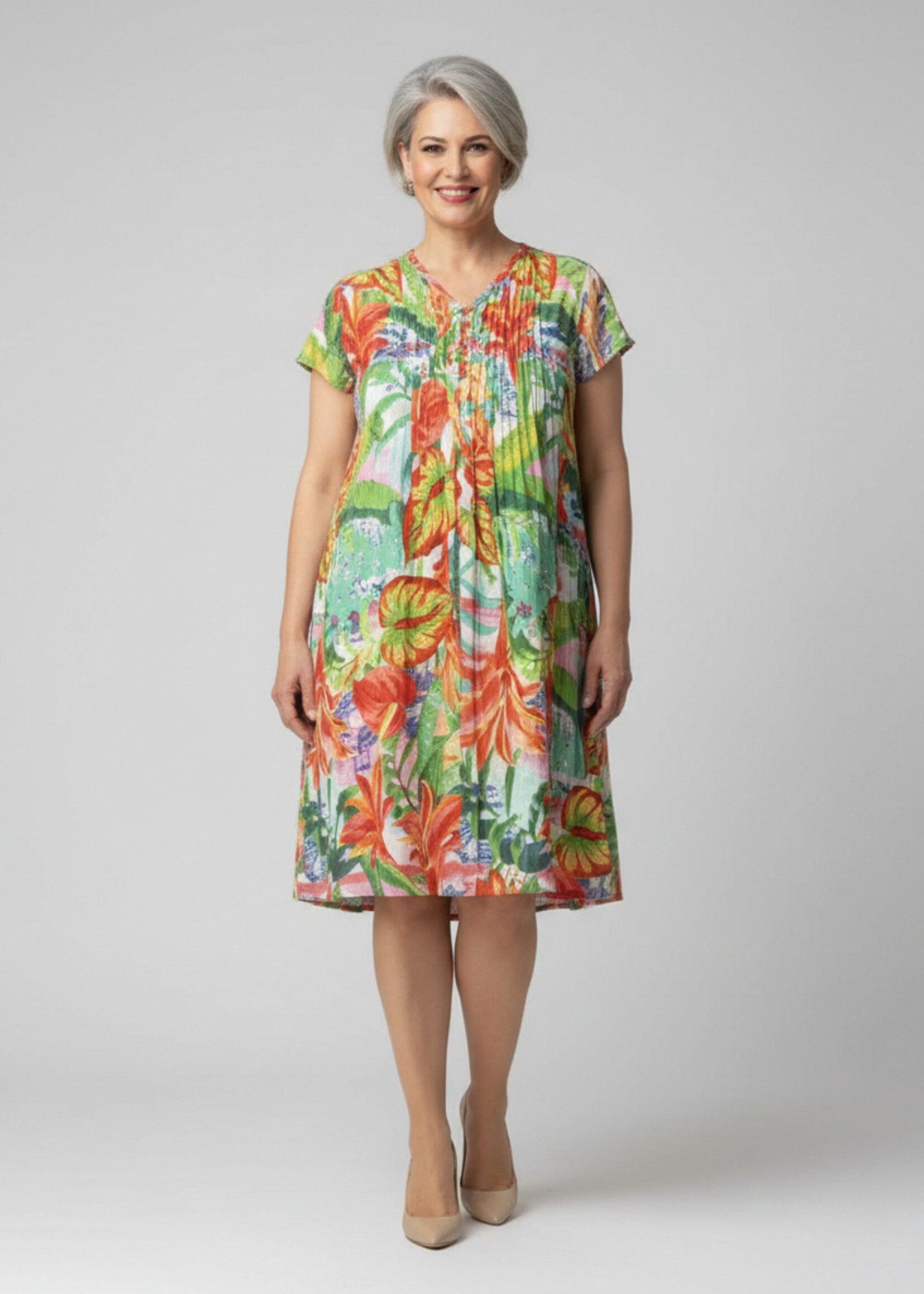 Orientique Orientique Jurk Equador Easyfit - Luchtige Zomerjurk van 100% Biologisch Katoen