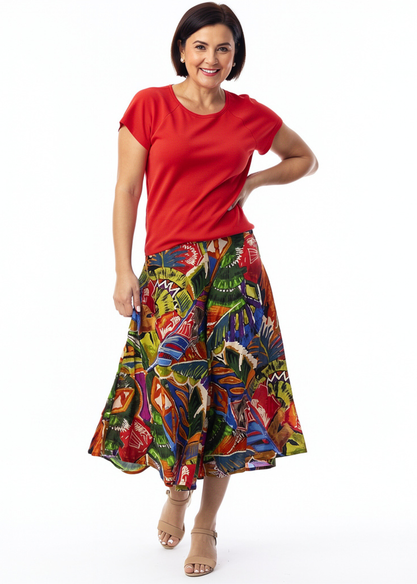 Orientique Orientique Broek Torgar - Wijde Zomerse Broekrok (Culotte) van 100% Rayon