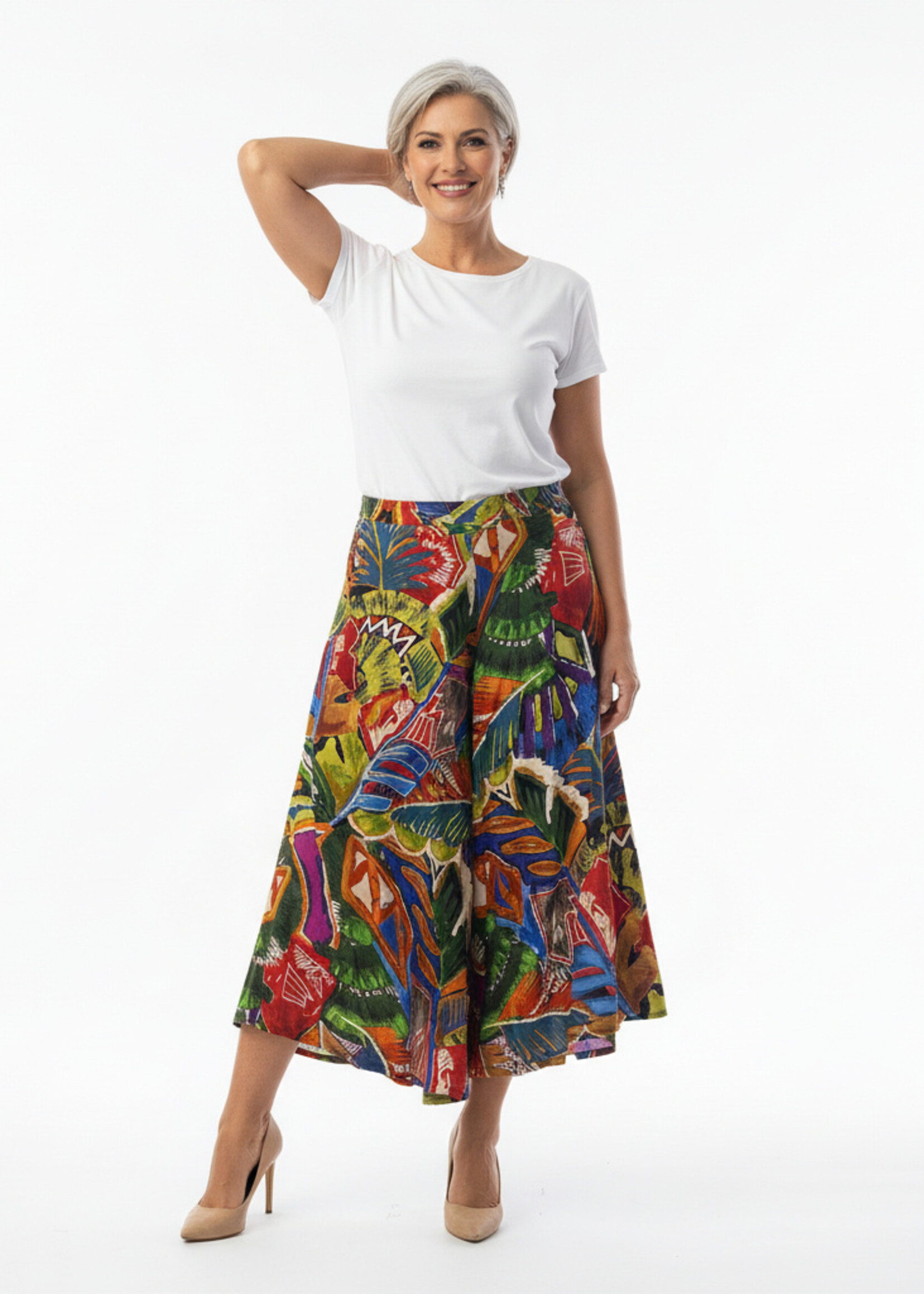 Orientique Orientique Broek Torgar - Wijde Zomerse Broekrok (Culotte) van 100% Rayon