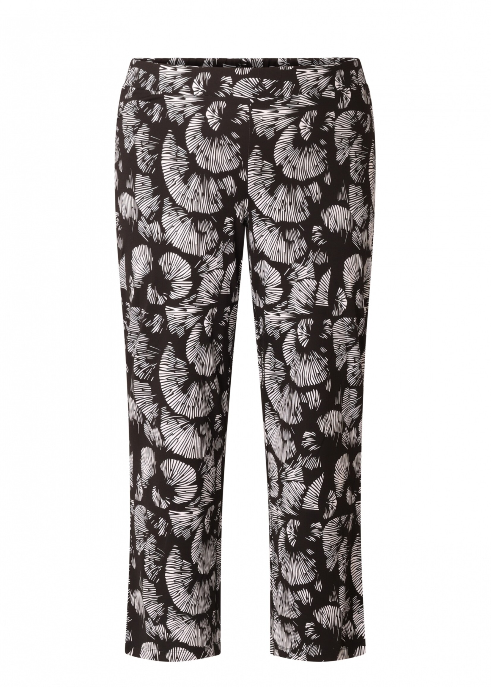 Colletta Colletta Broek Zwart-Wit - Comfortabele Pantalon met Grafische Print in Viscose-Mix (9000661)