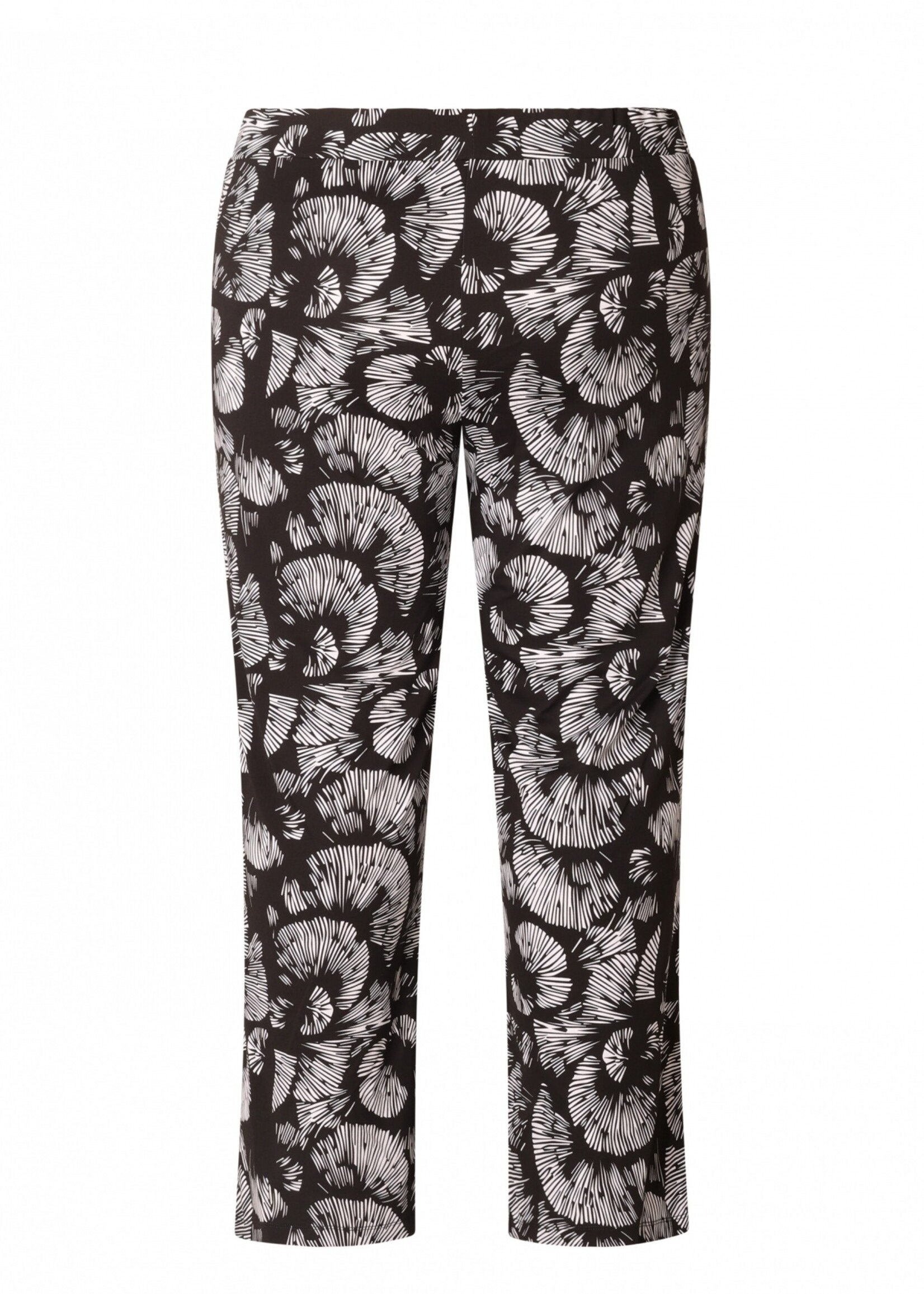 Colletta Colletta Broek Zwart-Wit - Comfortabele Pantalon met Grafische Print in Viscose-Mix (9000661)