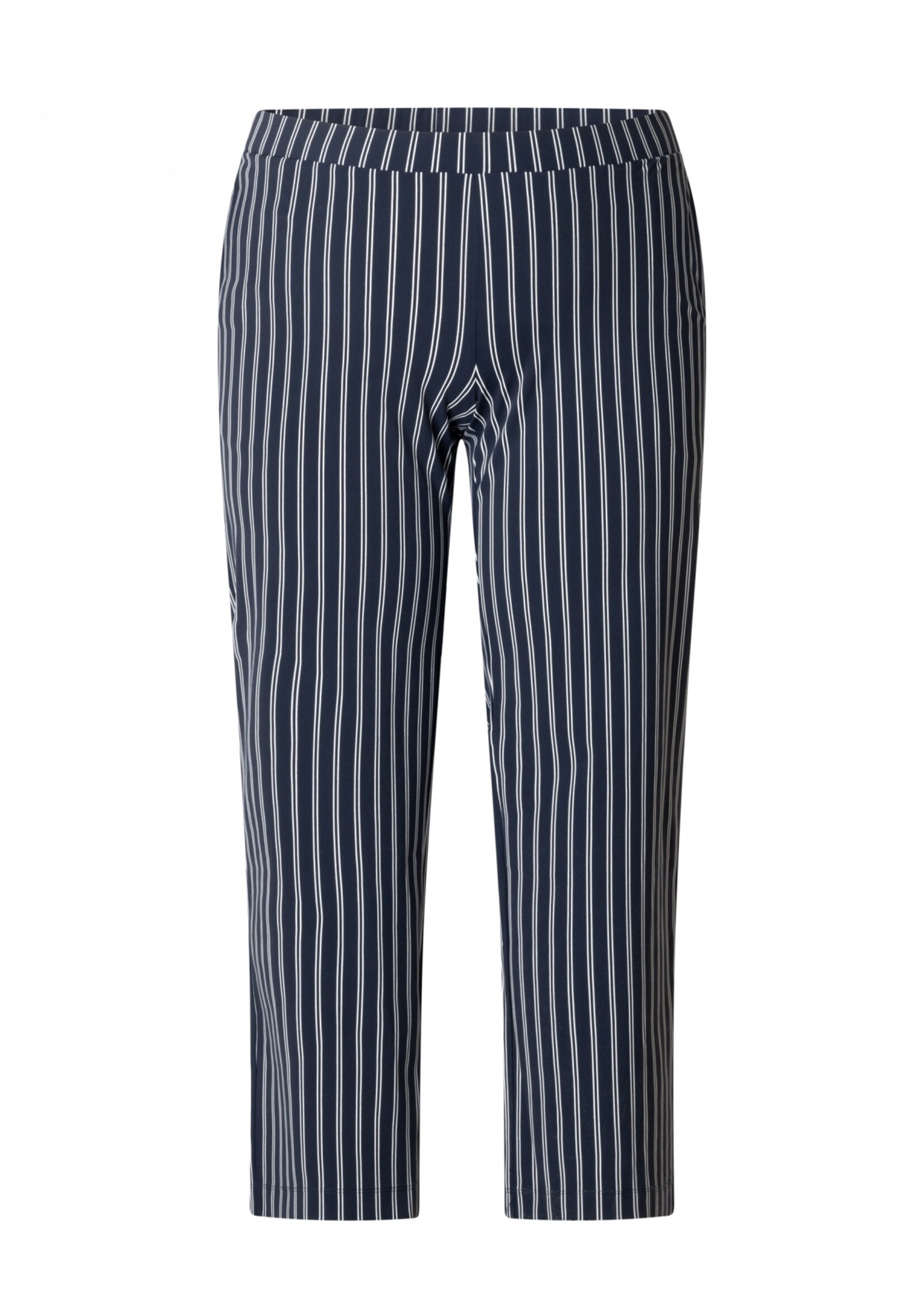Colletta Colletta Broek Nadine - Donkerblauwe Pantalon met Nautische Streep in Superstretch Travelstof
