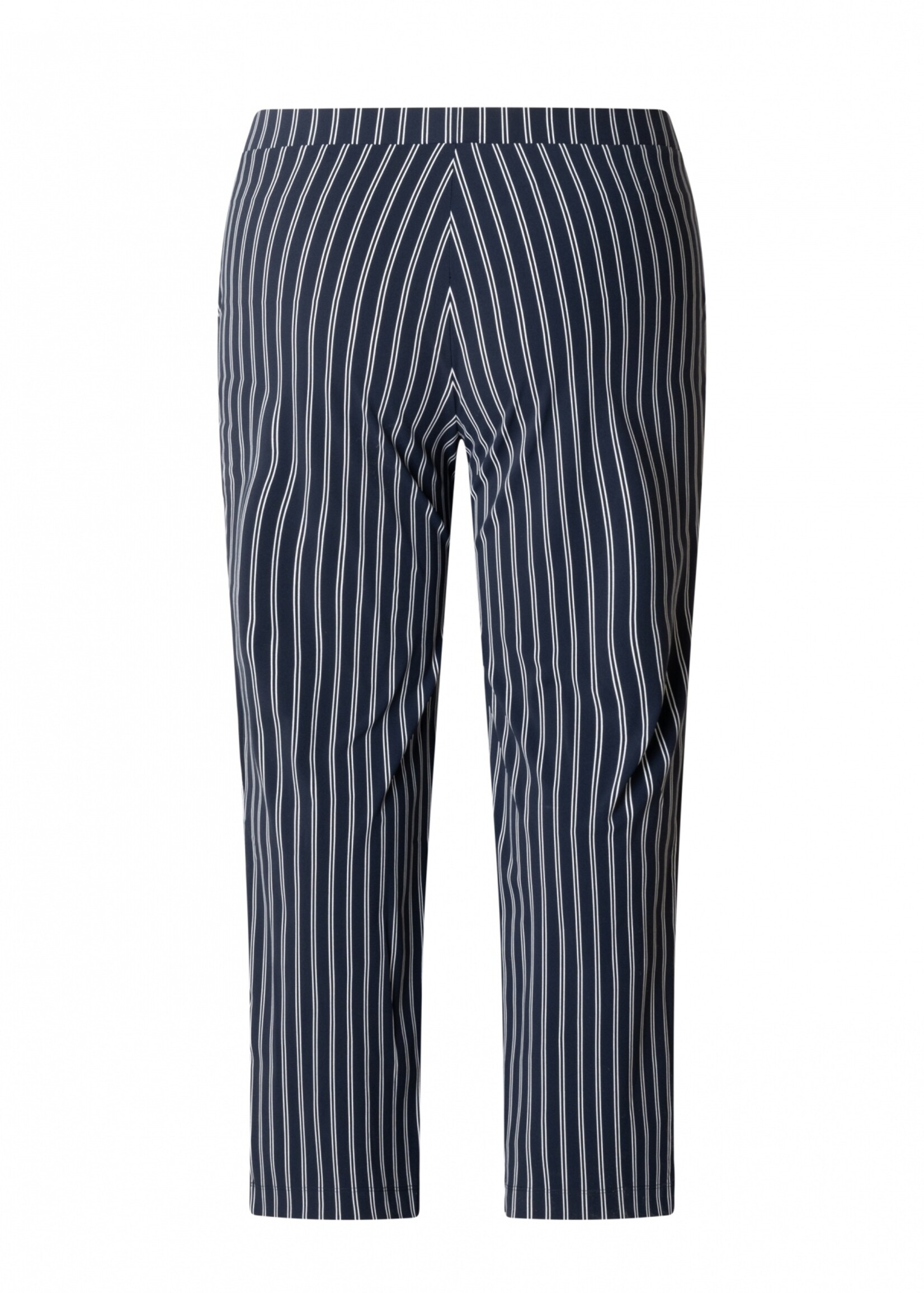 Colletta Colletta Broek Nadine - Donkerblauwe Pantalon met Nautische Streep in Superstretch Travelstof