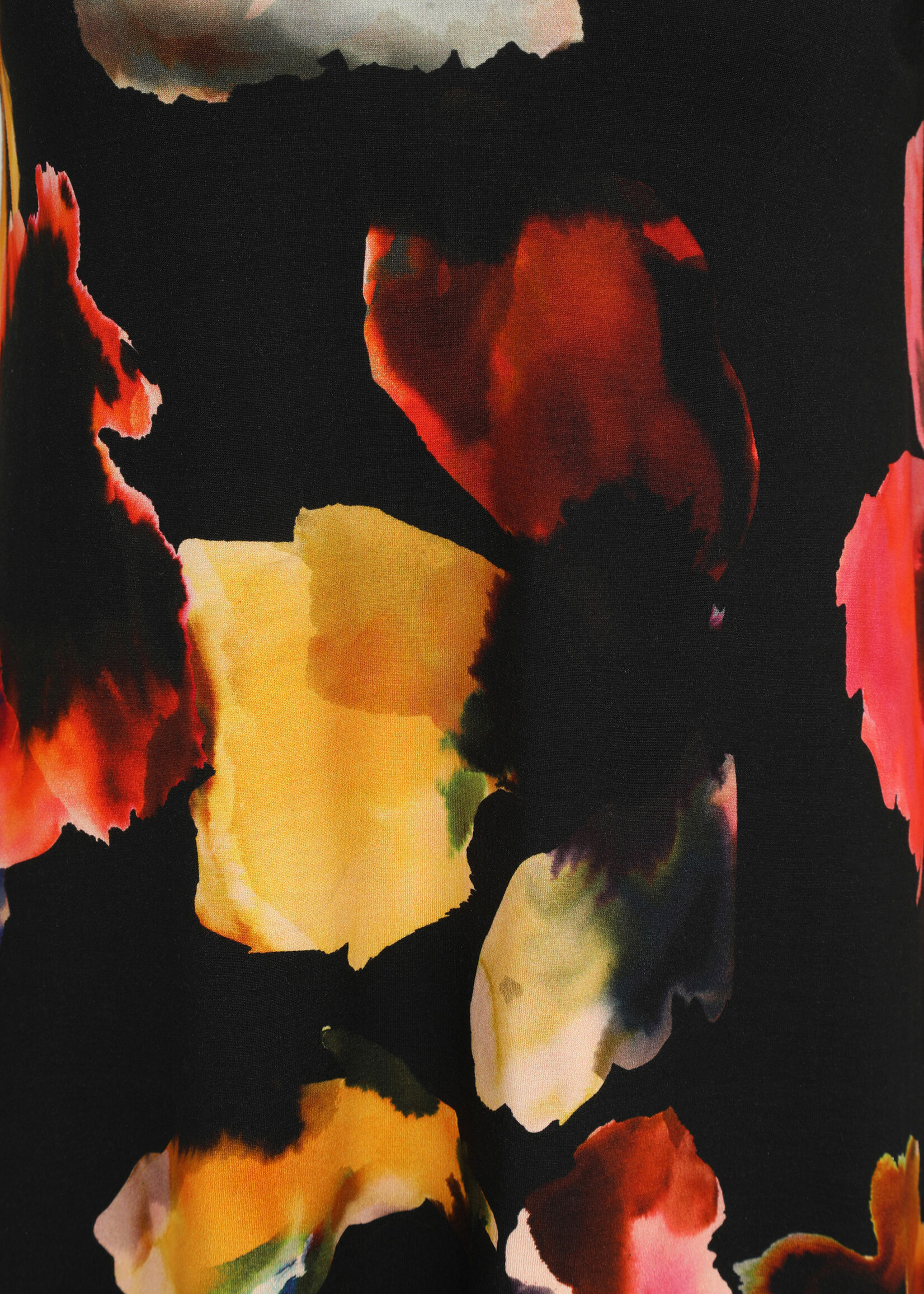 Doris Streich Doris Streich Tuniek Shirt - Flatterende A-lijn Top met Kleurrijke Aquarel Print in Viscose-Stretch