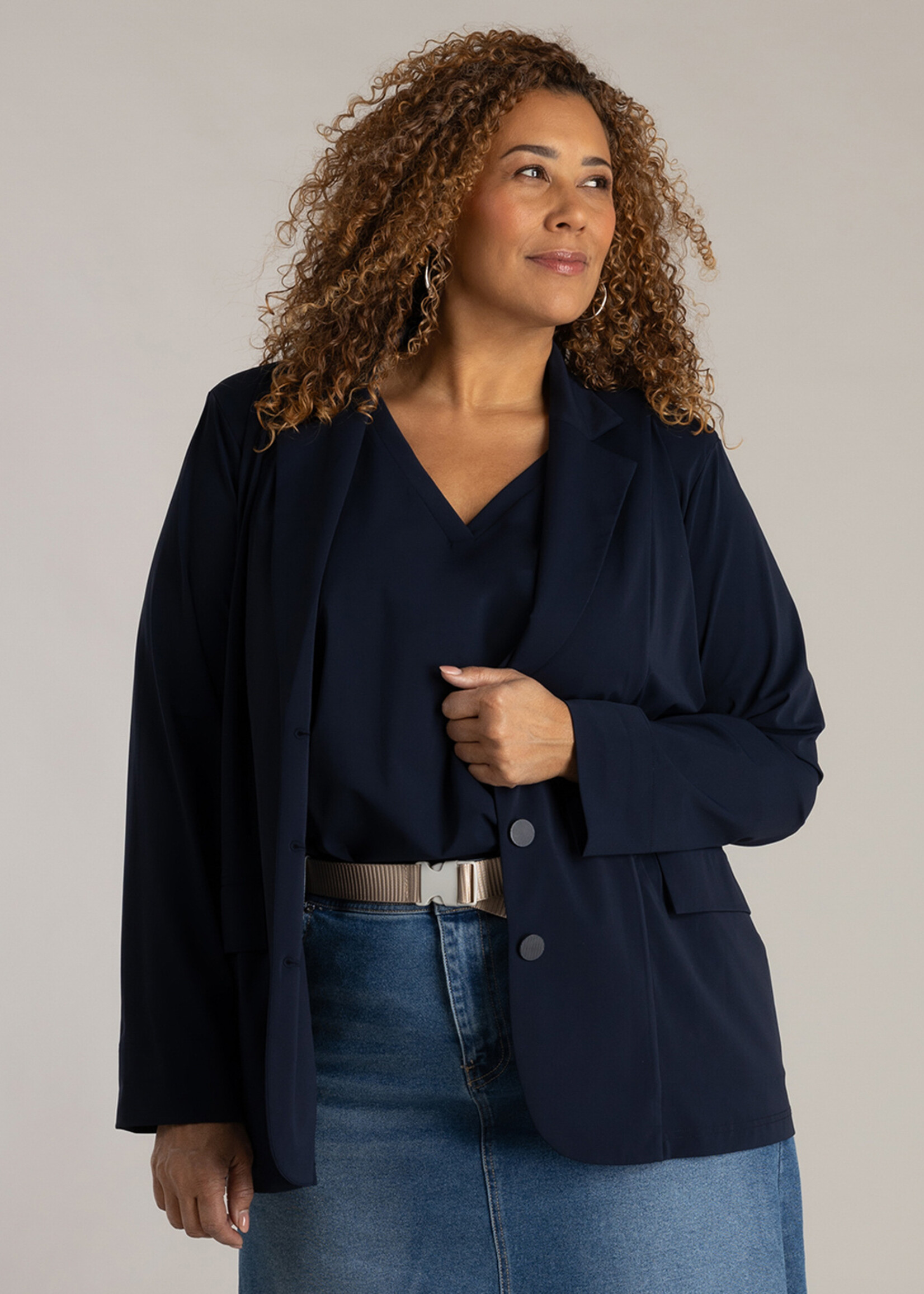 Colletta Colletta Blazer Marine - Zakelijk Damesjasje in Superstretch Travelstof (9000643)