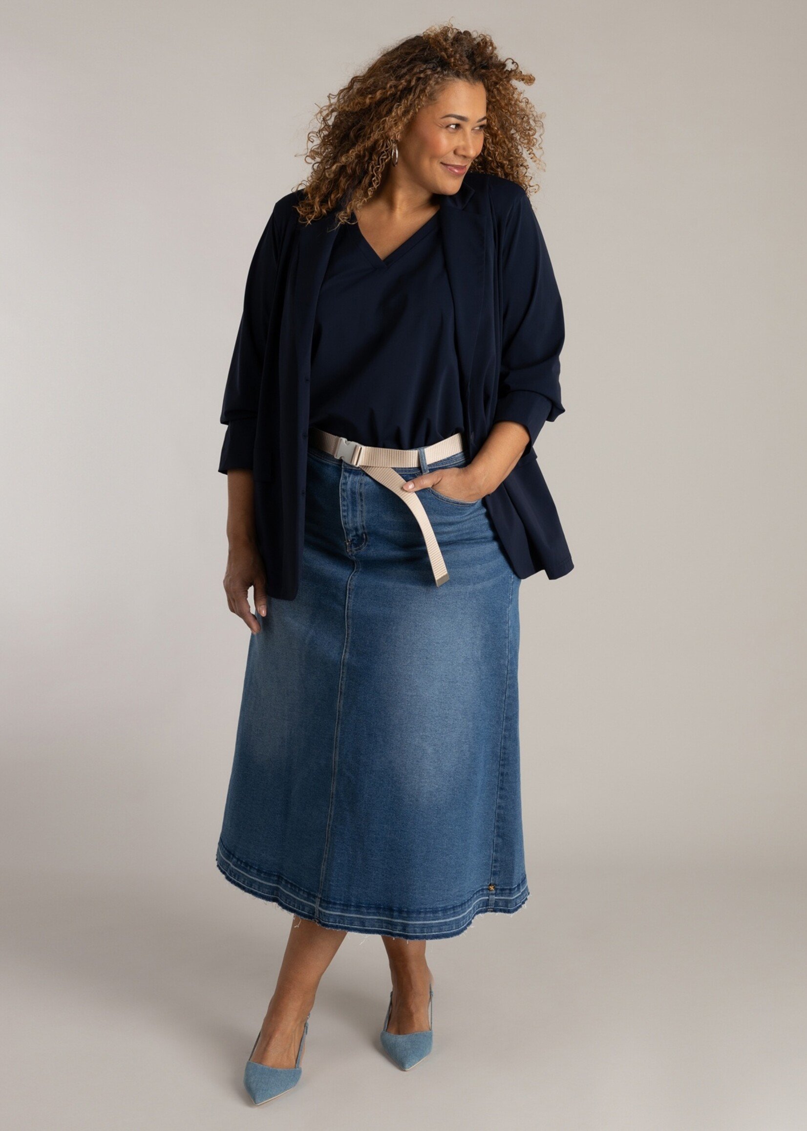 Colletta Colletta Blazer Marine - Zakelijk Damesjasje in Superstretch Travelstof (9000643)