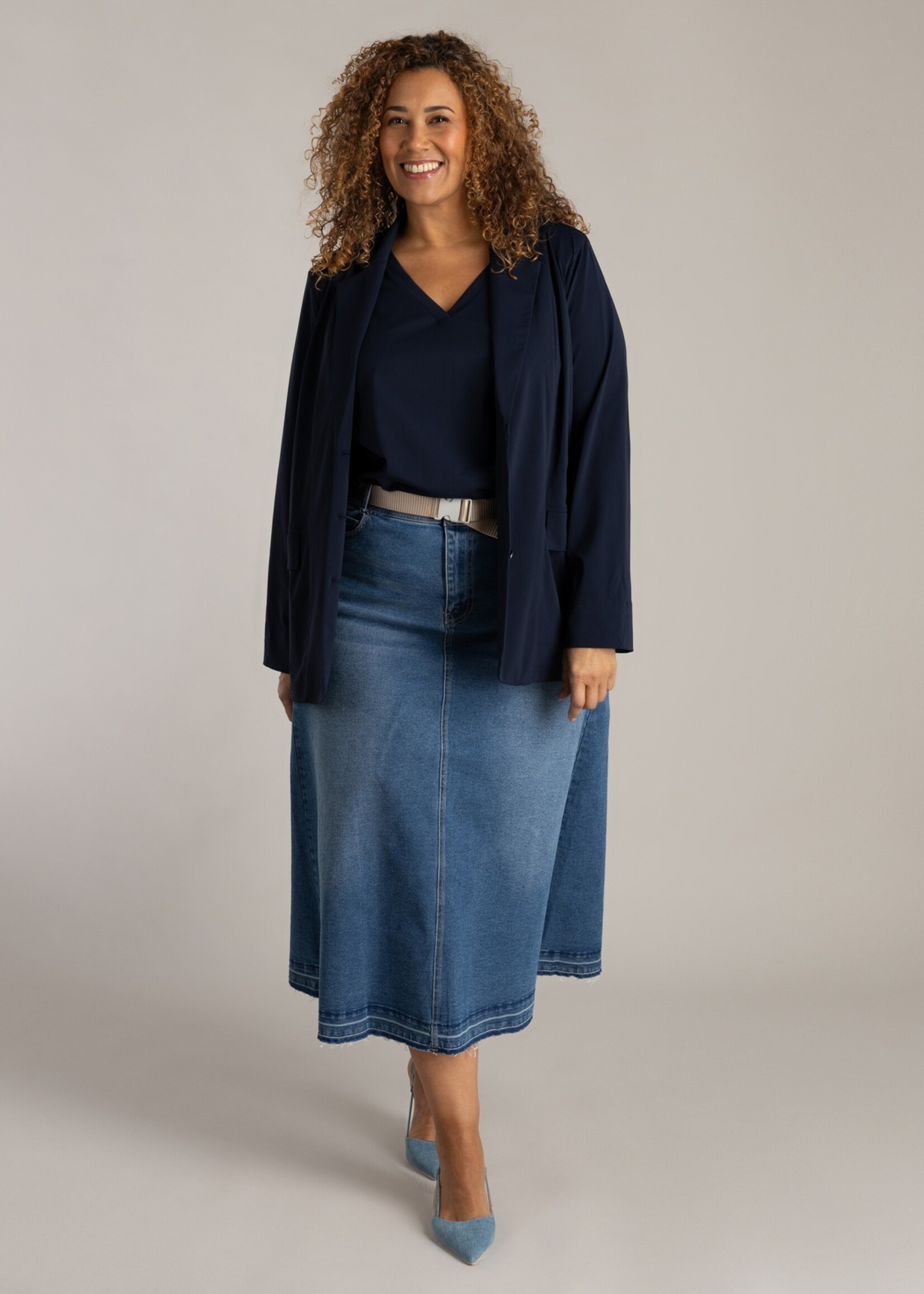 Colletta Colletta Blazer Marine - Zakelijk Damesjasje in Superstretch Travelstof (9000643)