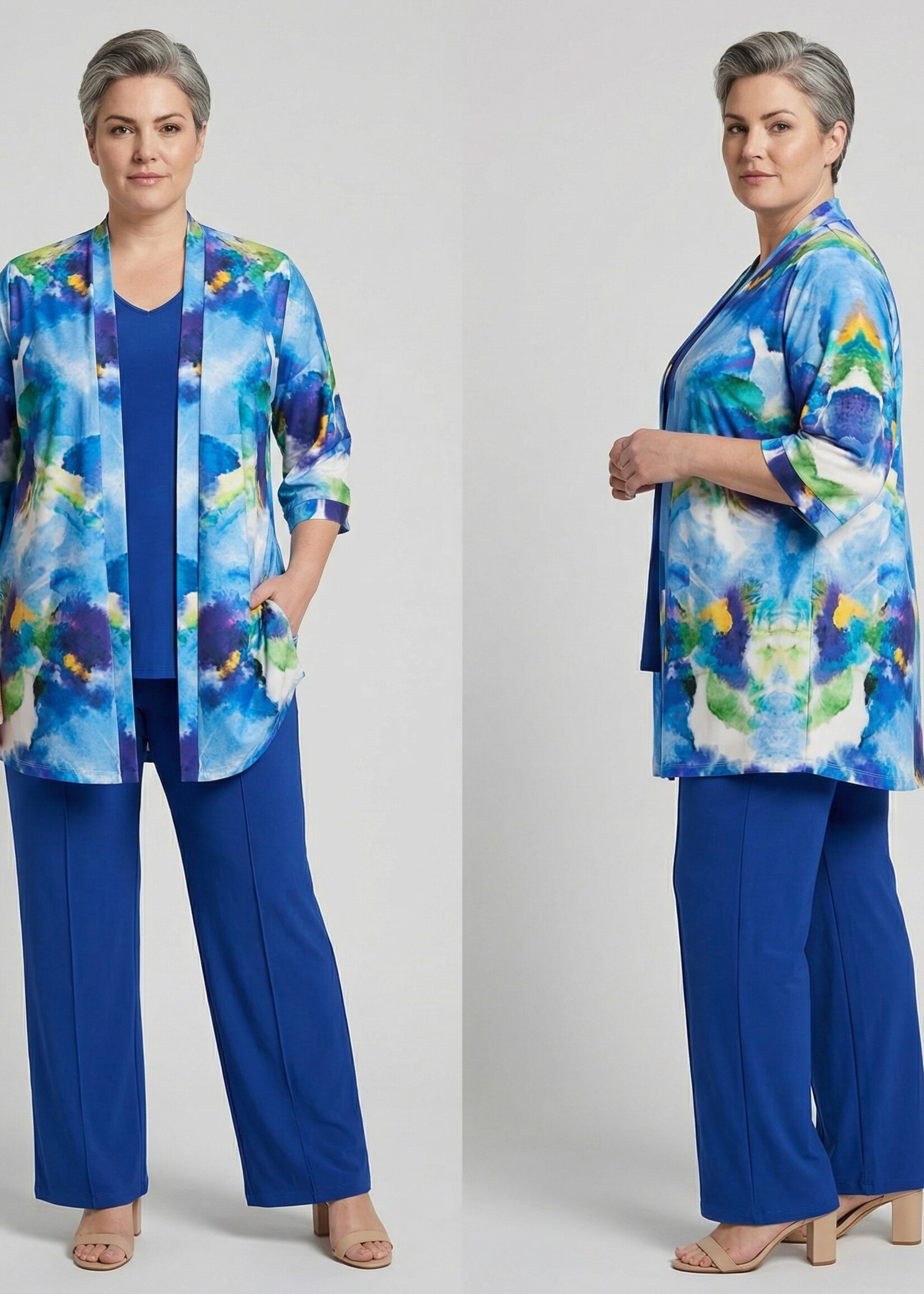 Colletta Colletta Top Kobalt - Mouwloze Top met V-hals in Luxe Viscose-Nylon Mix (9000692)