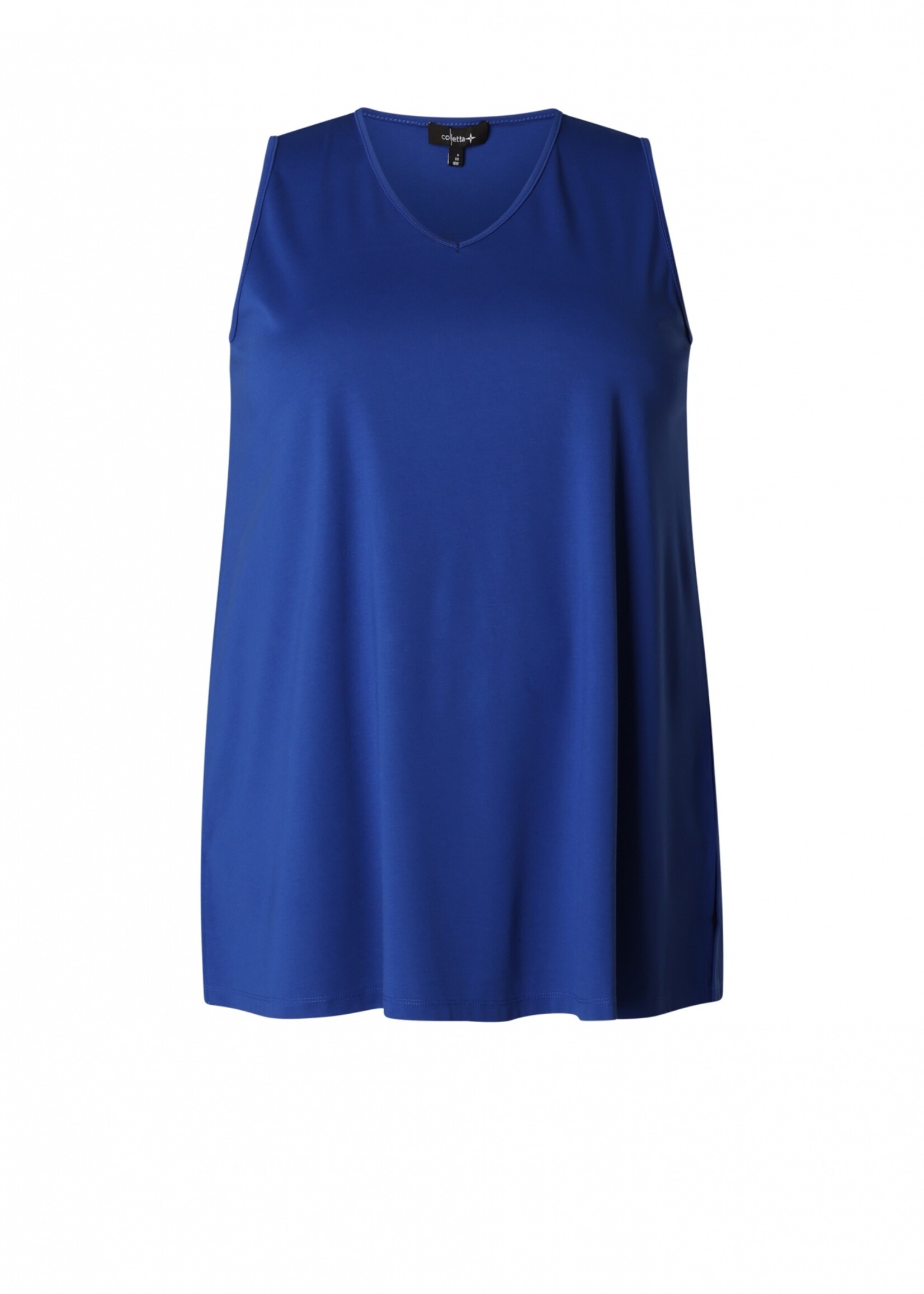 Colletta Colletta Top Kobalt - Mouwloze Top met V-hals in Luxe Viscose-Nylon Mix (9000692)