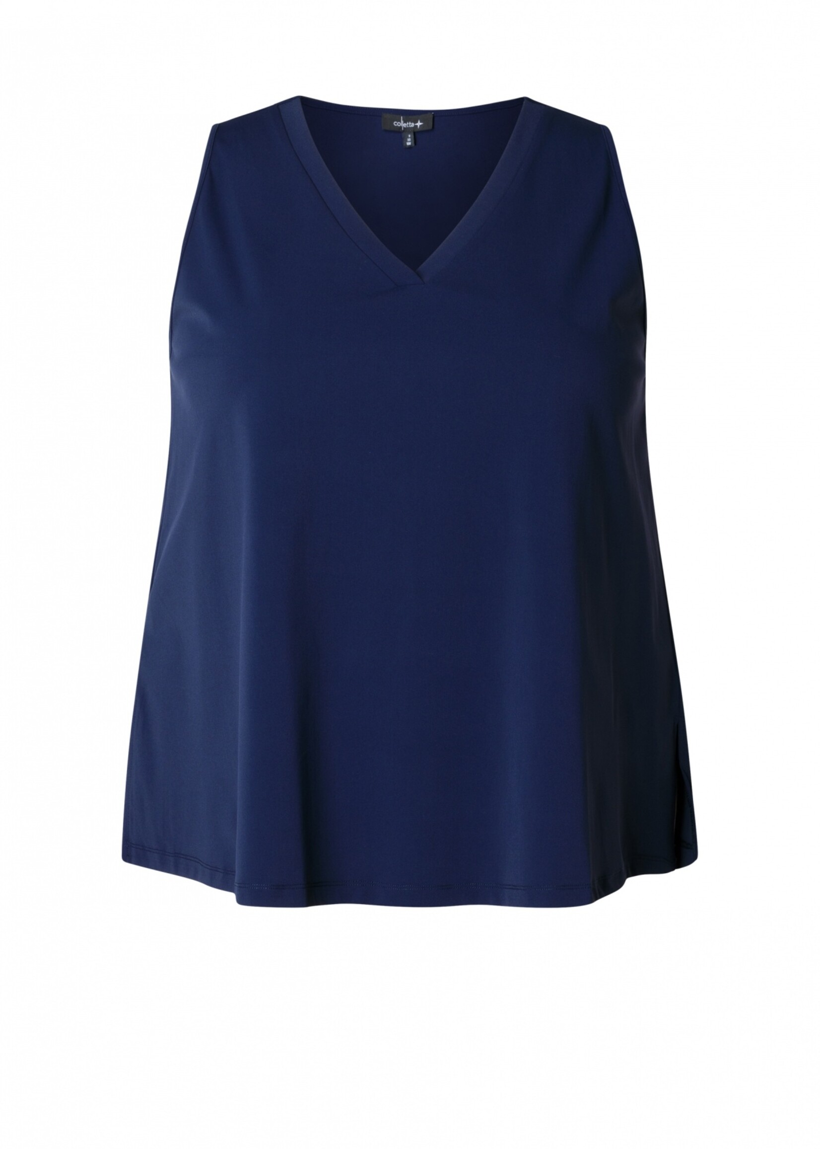 Colletta Colletta Top Marine - A-lijn Top met V-hals in Superstretch Travelstof (9000644)