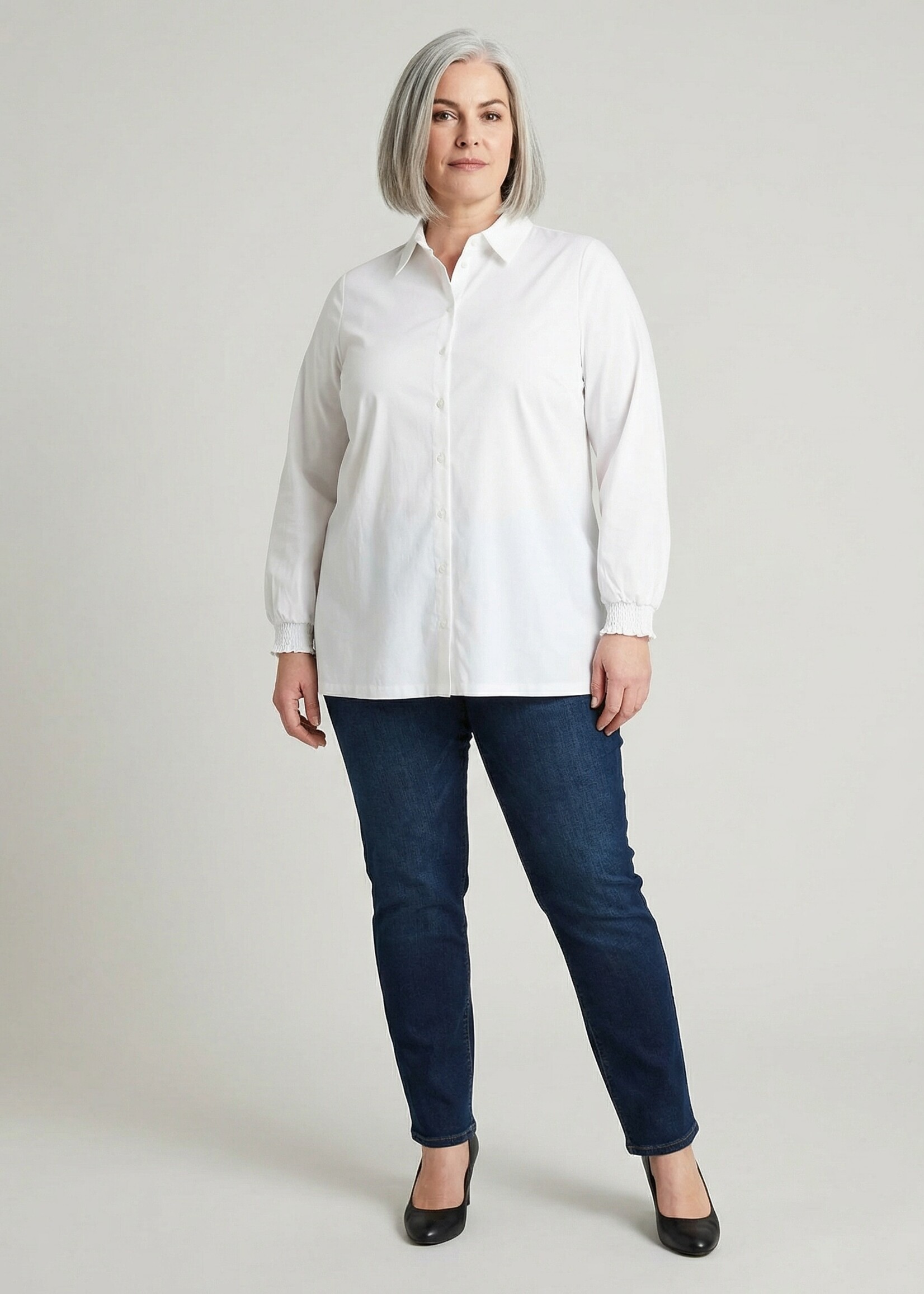 Colletta Colletta Blouse Off White - Klassieke Look met T-shirt Comfort in Superstretch Travelstof (9000646)