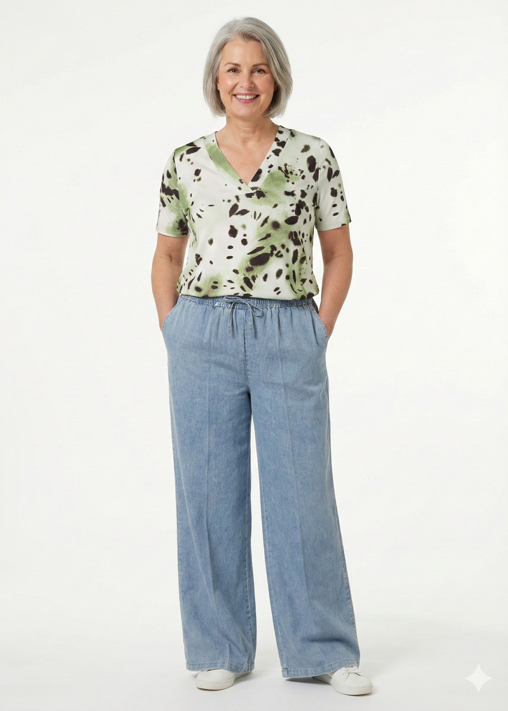 Yest Curve Yest Curve Wijde Jeans Lunara – Soepelvallende Lyocell Denim met Elastische Band