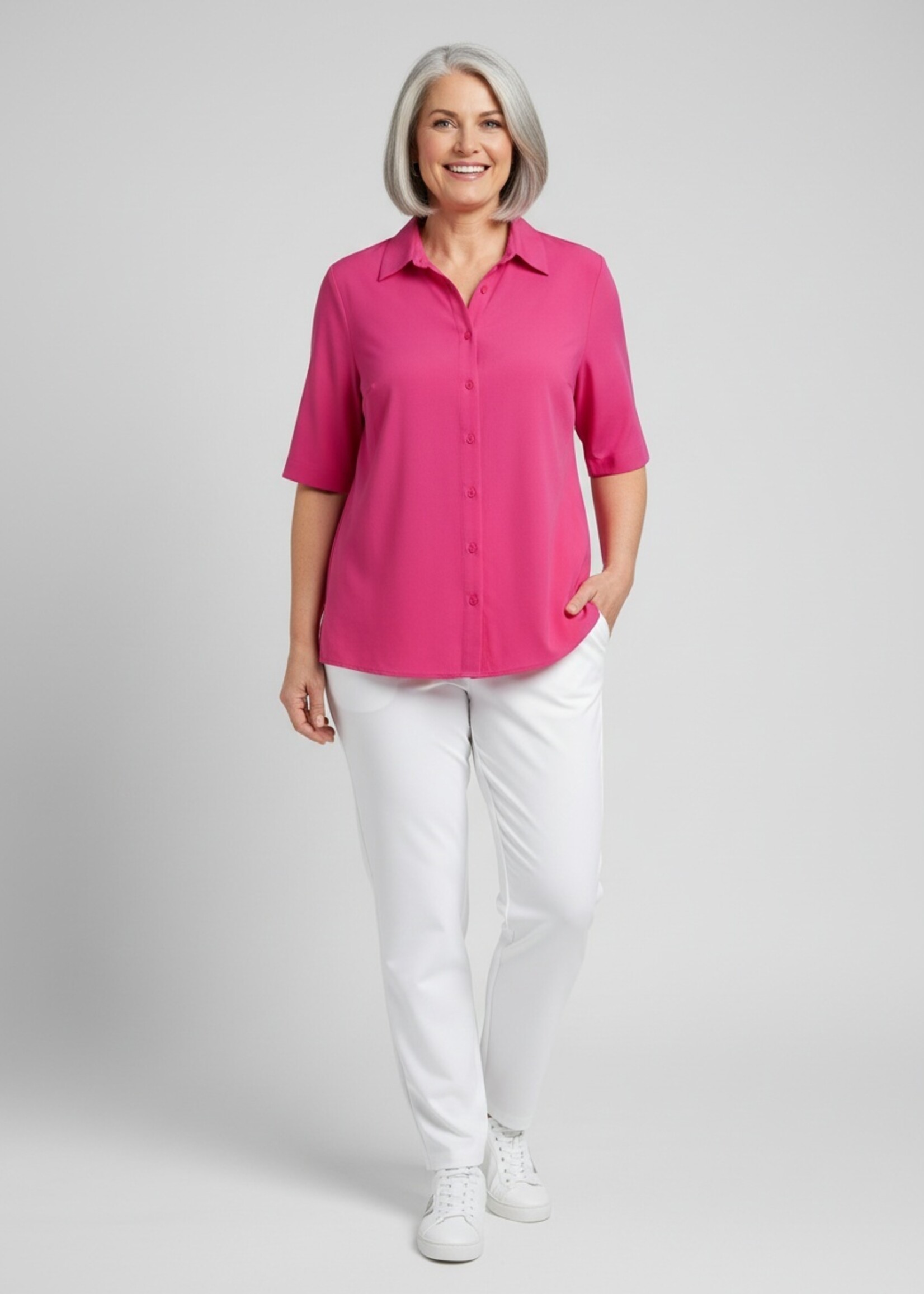 KJBrand KjBrand Blouse ECOVERO™ Viscose - Comfortabel Overhemd met Splitjes (18177 9813)