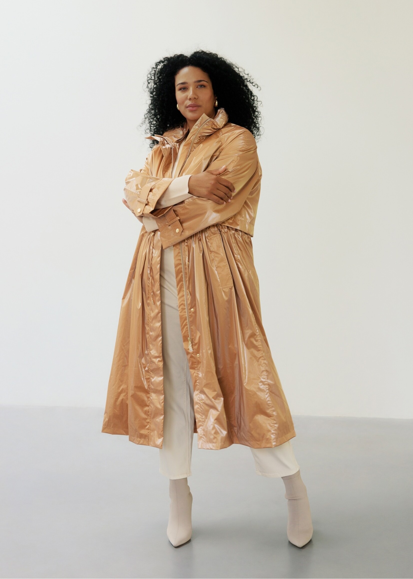 Yest Curve Yest Curve Jas Cybele – Soft Terra Statement Coat Laklook