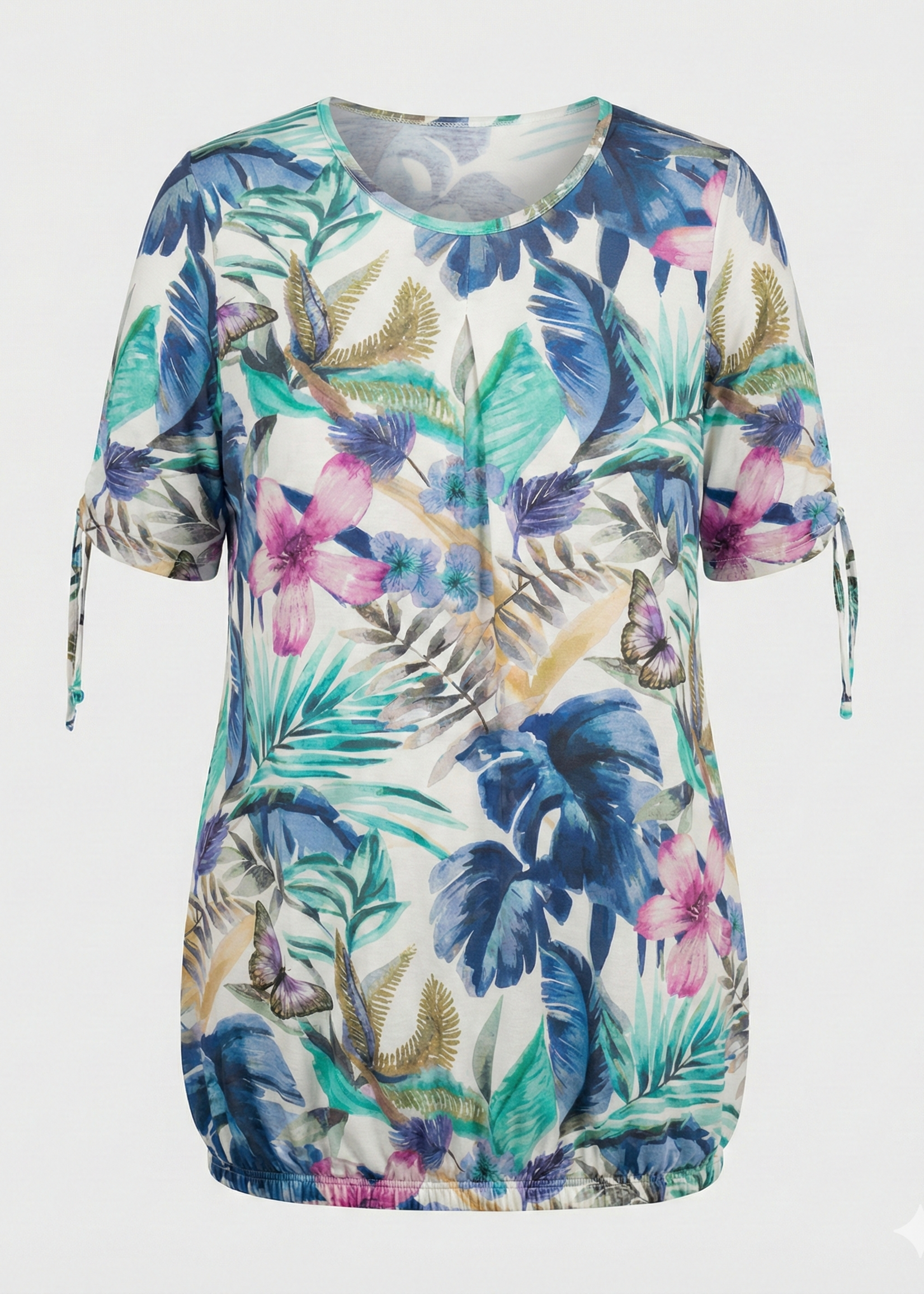 MJ Style MJ Style Shirt Merel Butterfly Print - Ballonmodel met Elastische Zoom (Kleur 3)