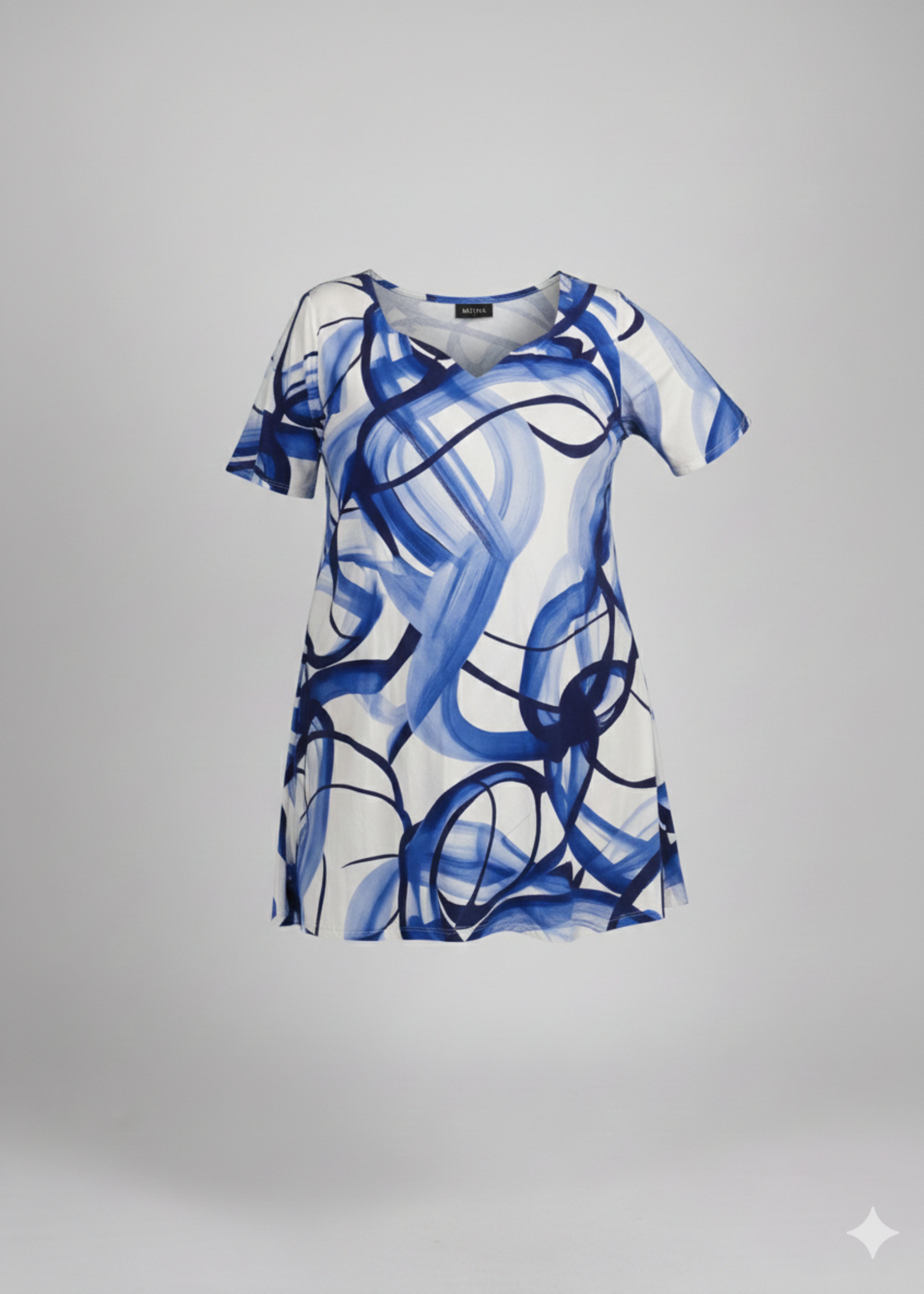 MJ Style MJ Style Tuniek Amira - A-lijn Top met Sweetheart Hals in Viscose