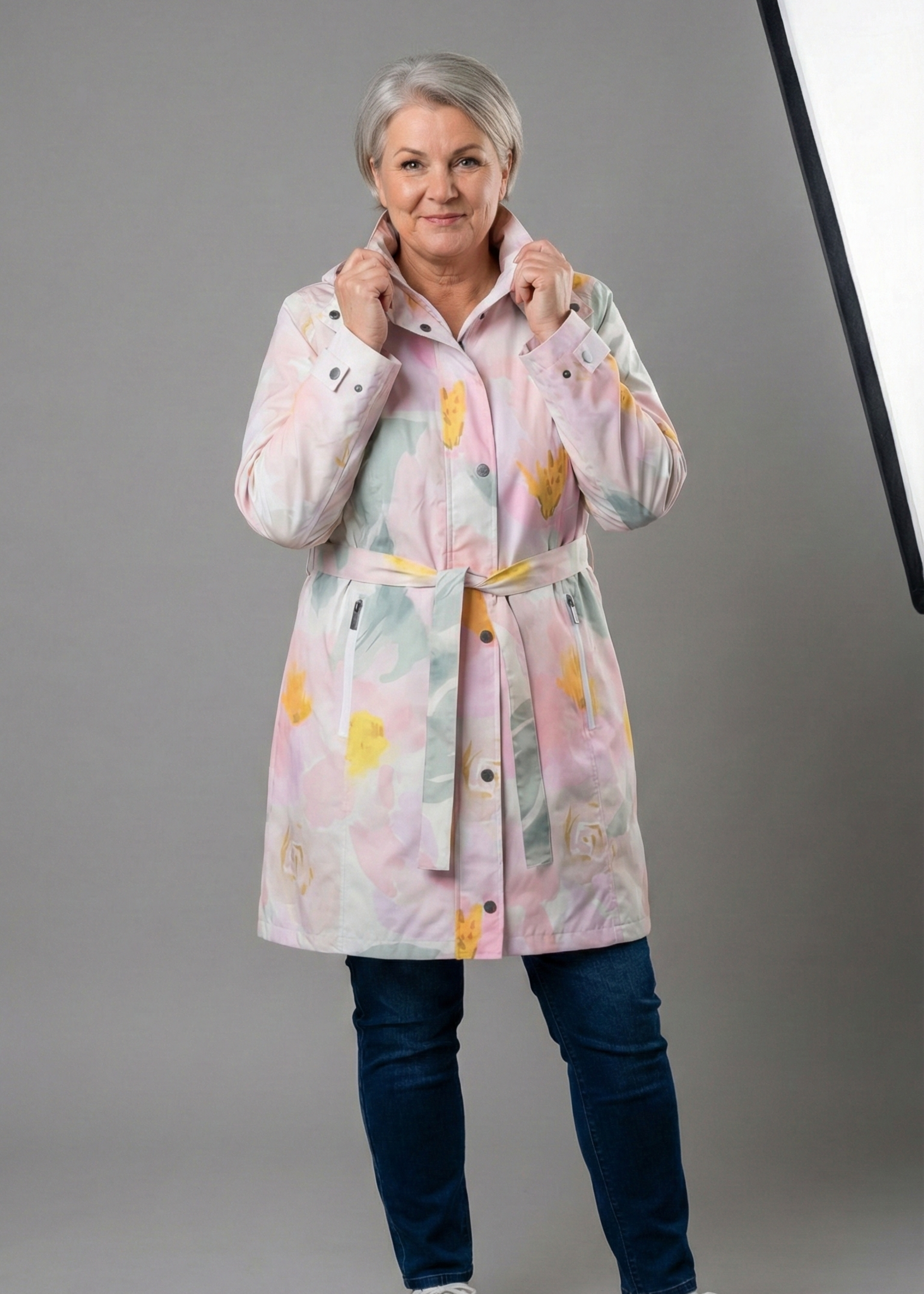 Etage Cero Etage Regenjas Floral Pastel - Waterdicht met Getapete Naden (1594 1801)