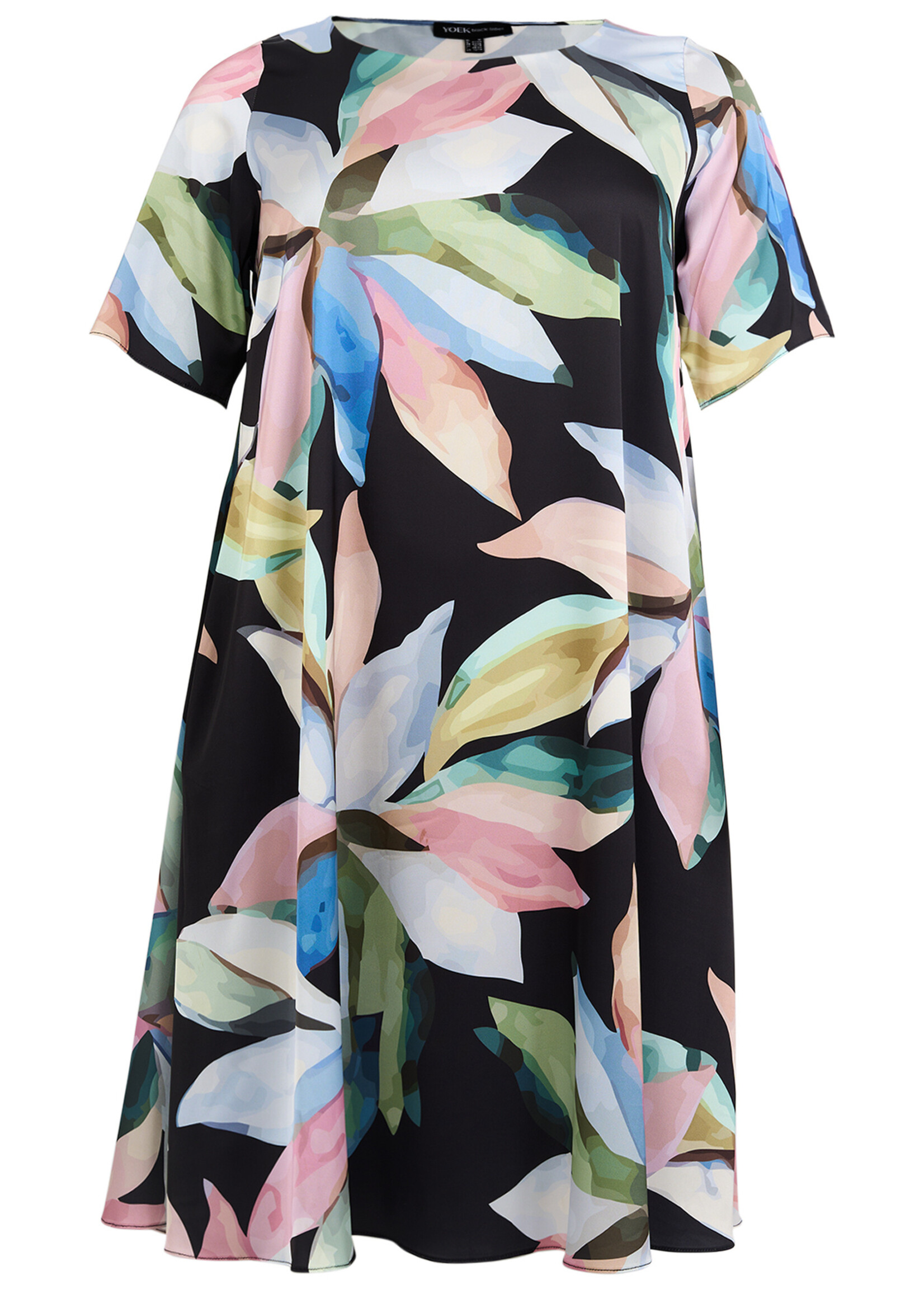 Yoek Yoek Black Label Swing Jurk Pastel Sky