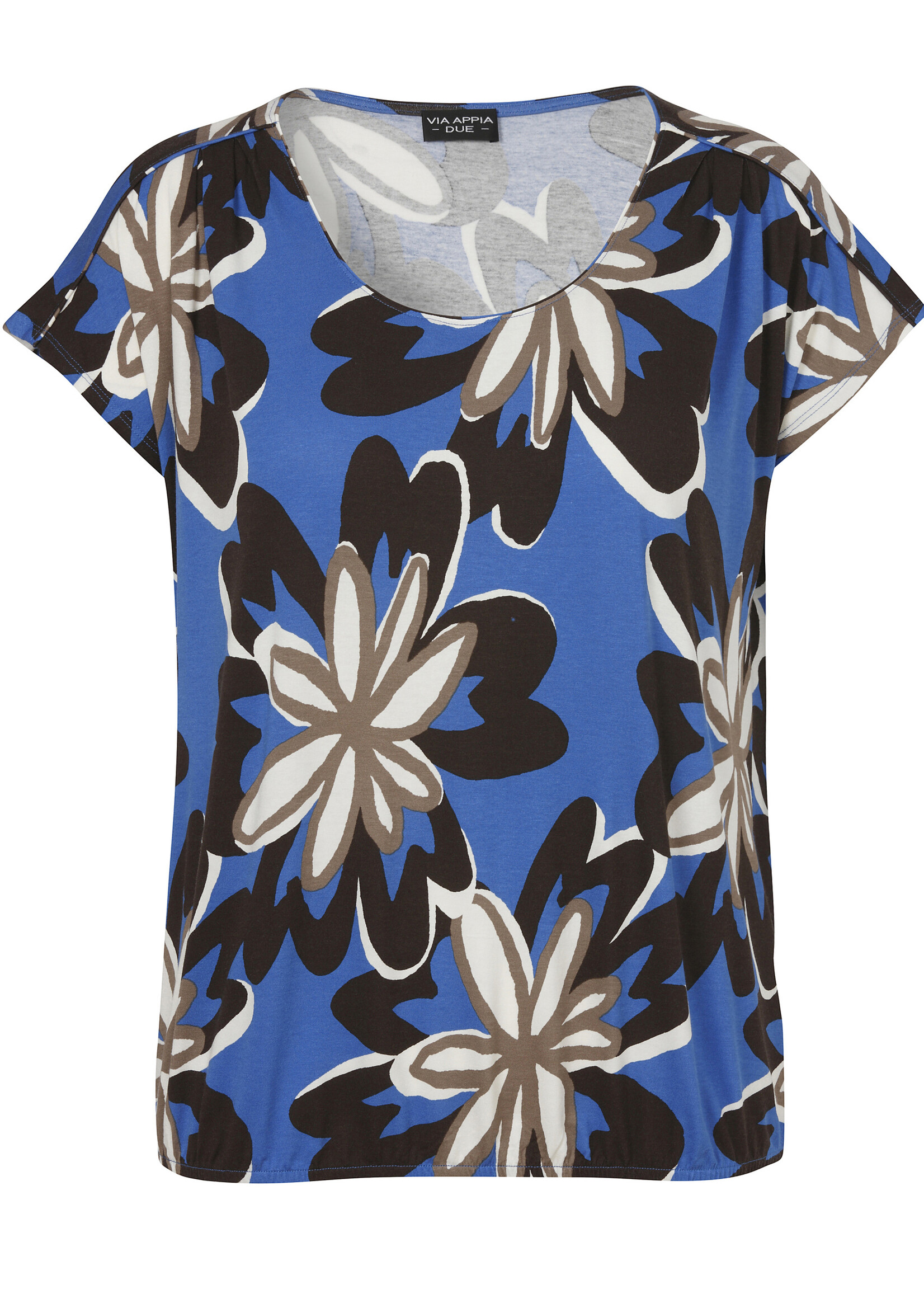 Via Appia Via Appia Due Shirt met Aangeknipt Kapmouwtje - Viscose Stretch (2622710)