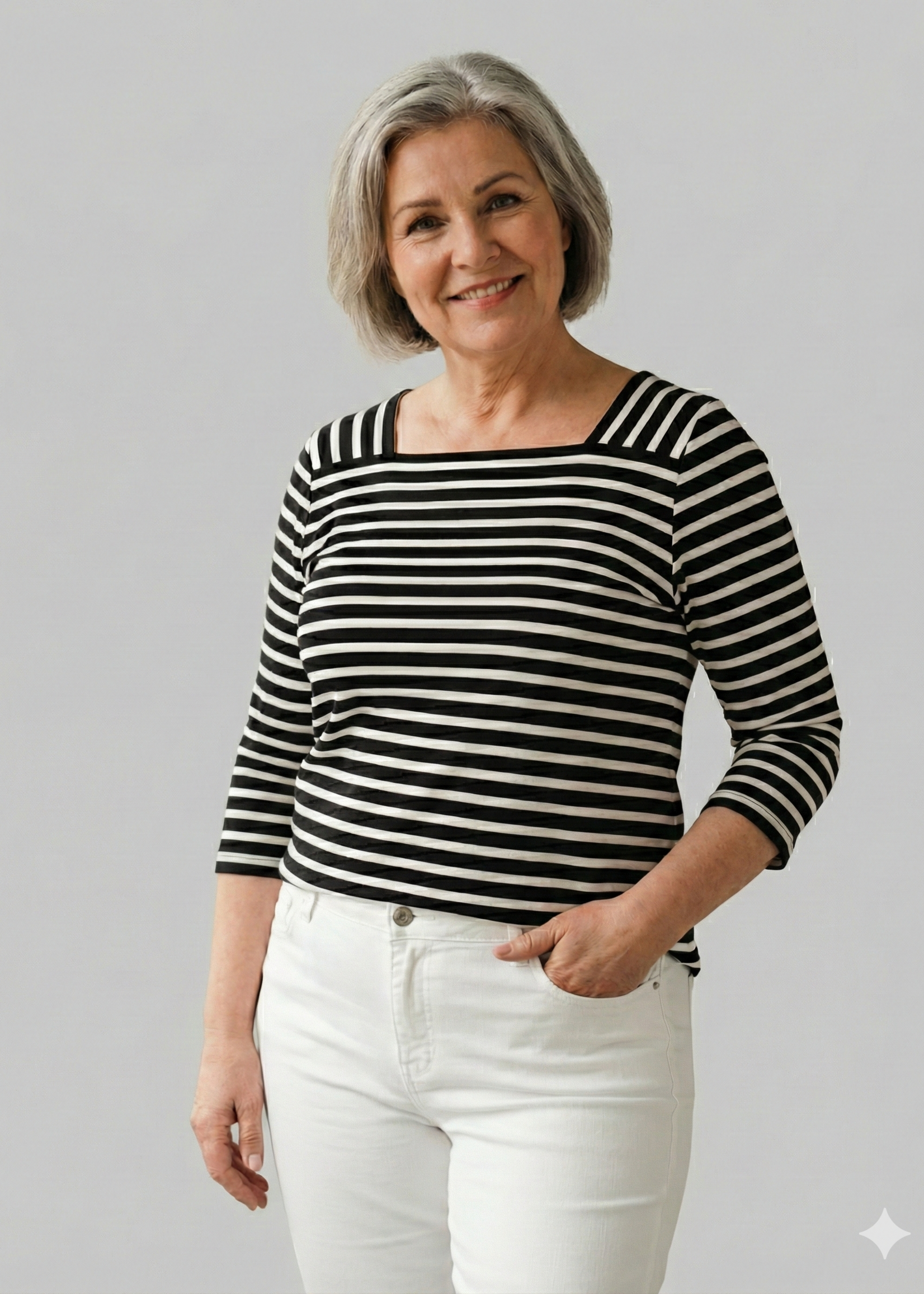 Via Appia Via Appia Due Streepjesshirt - Geraffineerd Schouderdetail & Viscose Stretch (2612484)