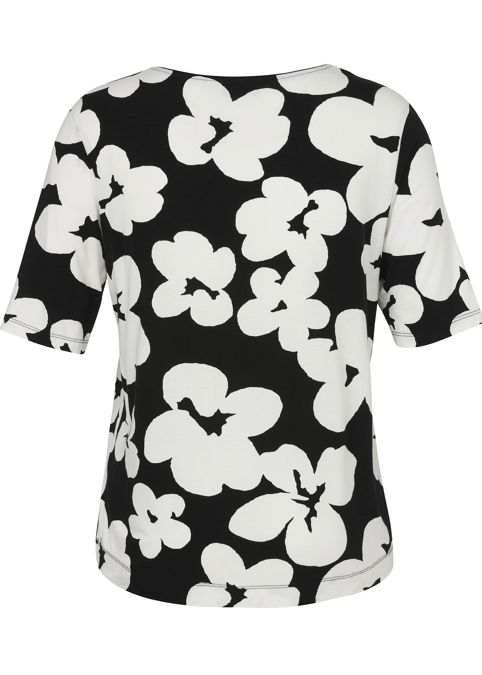 Via Appia Via Appia Due Shirt met Speelse Print - Zachte Viscose Stretch & Korte Mouw (2612709)