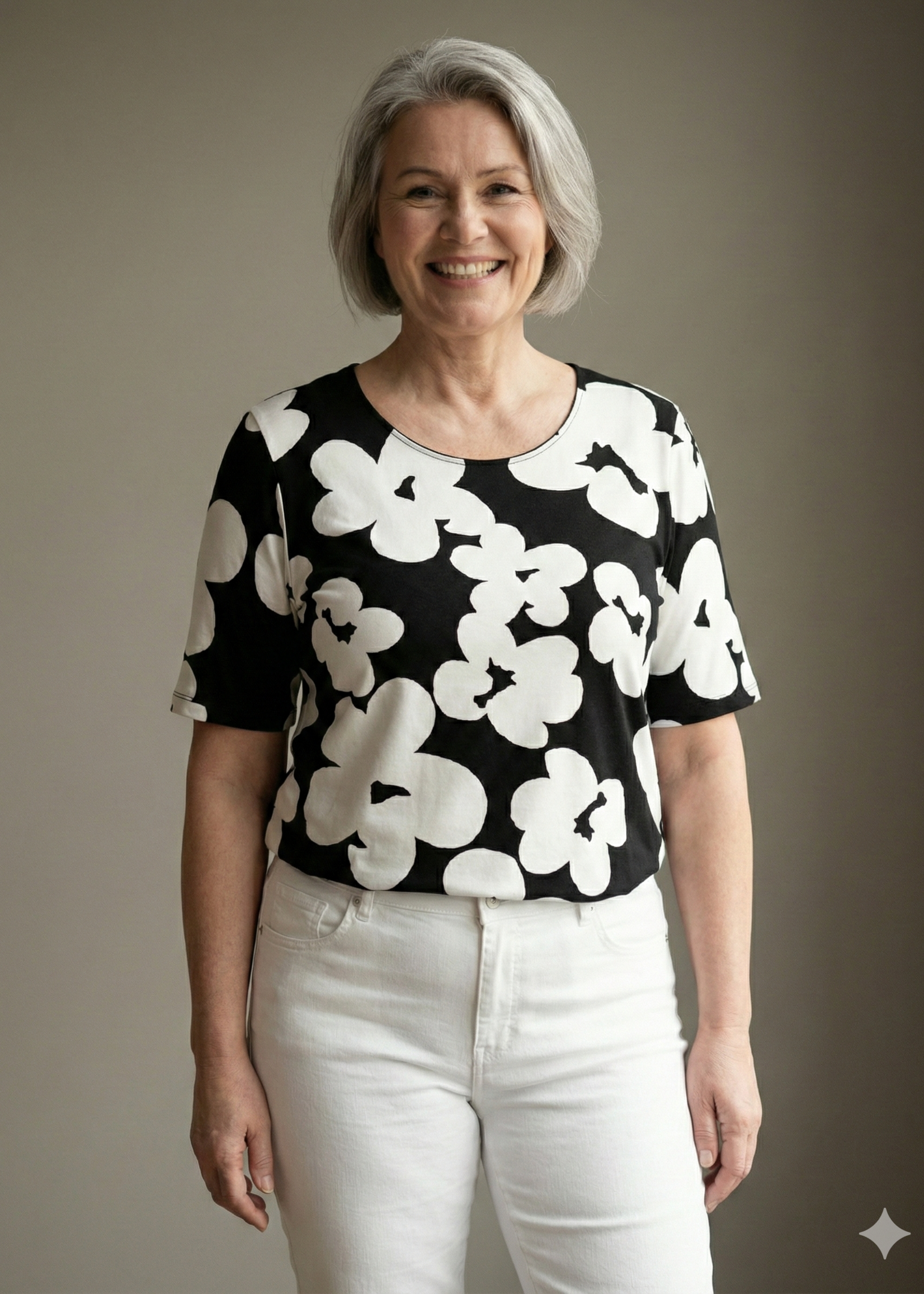 Via Appia Due Via Appia Due Shirt met Speelse Print - Zachte Viscose Stretch & Korte Mouw (2612709)