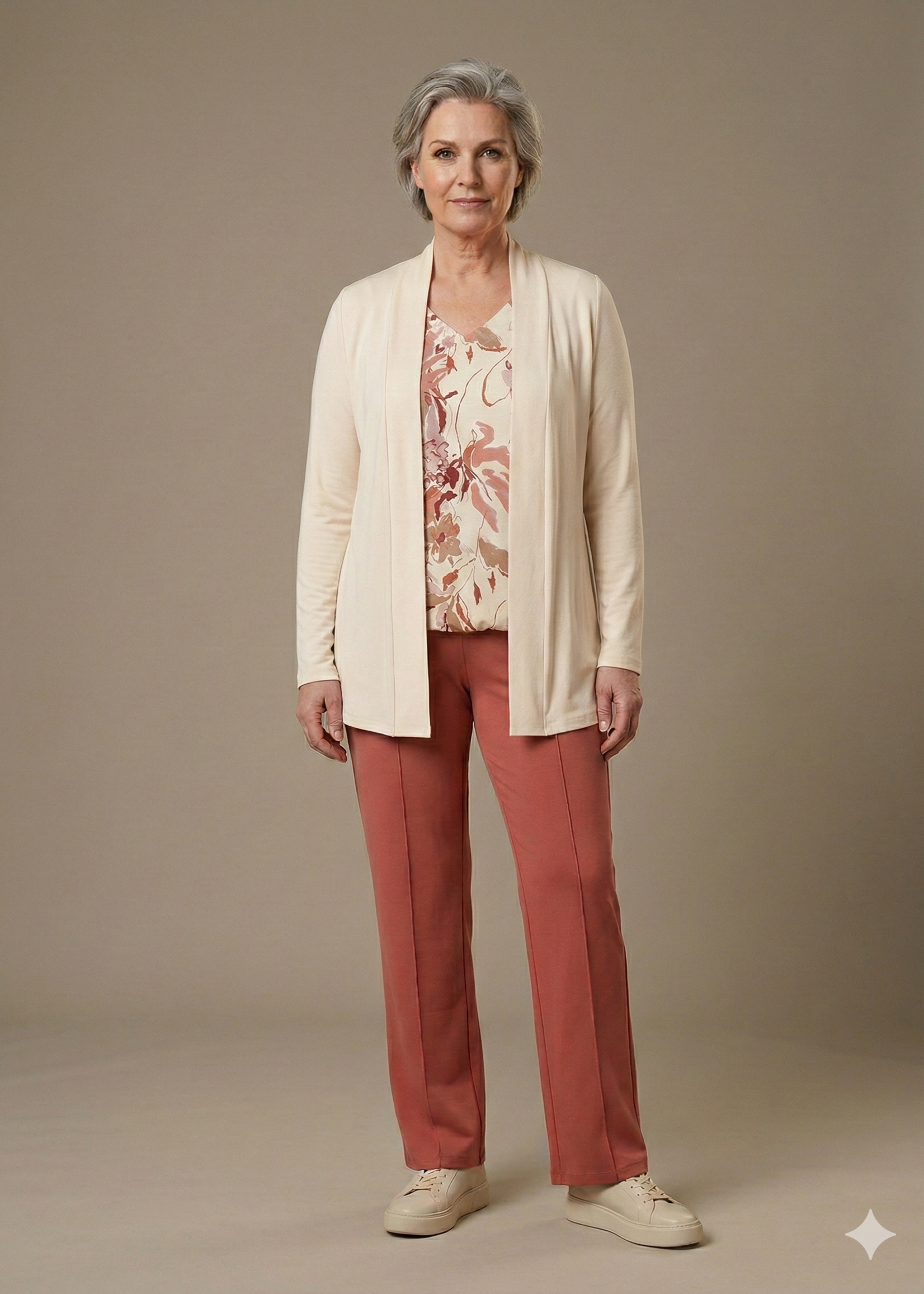 Yest Curve Yest Curve Helin Essential shirt met abstracte print en elastische zoom