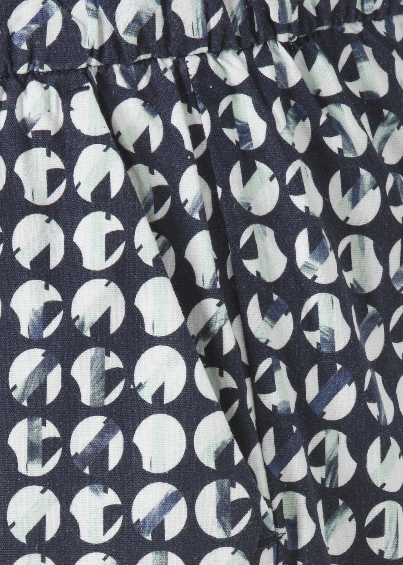 Frapp Frapp Linnenmix Broek met Print - Marine & Wit (2652989)